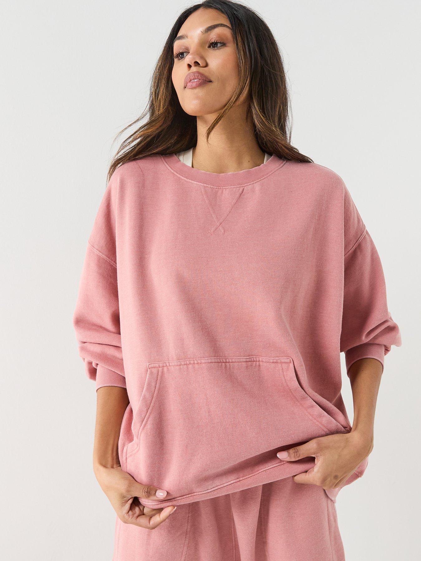  image of free-people-slow-it-down-pullover-pink