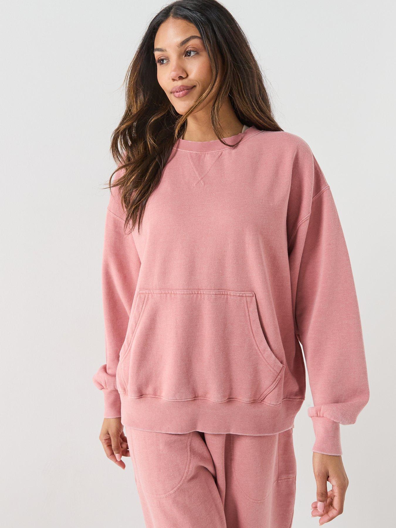  image of free-people-slow-it-down-pullover-pink
