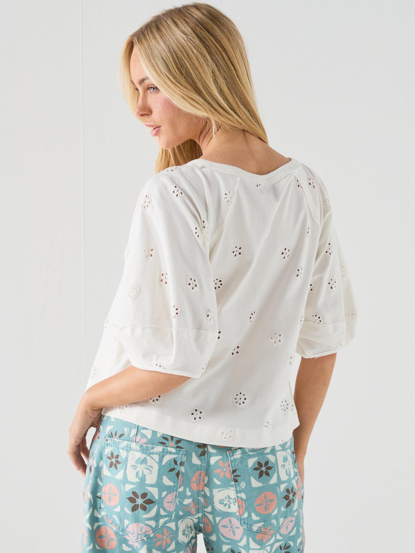 Image 2 of 6 of FREE PEOPLE Jessie Eyelet Tee