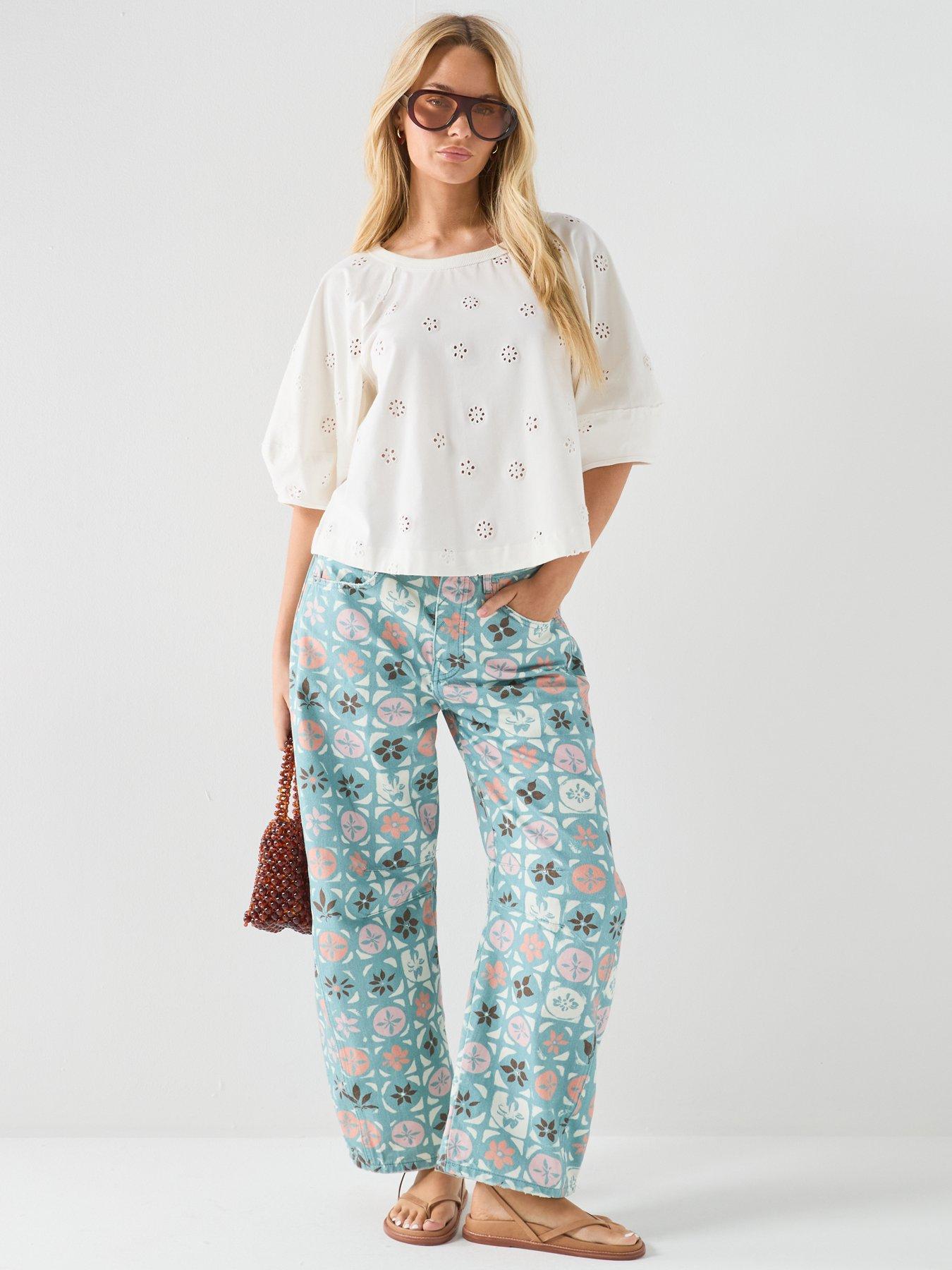 Image 3 of 6 of FREE PEOPLE Jessie Eyelet Tee