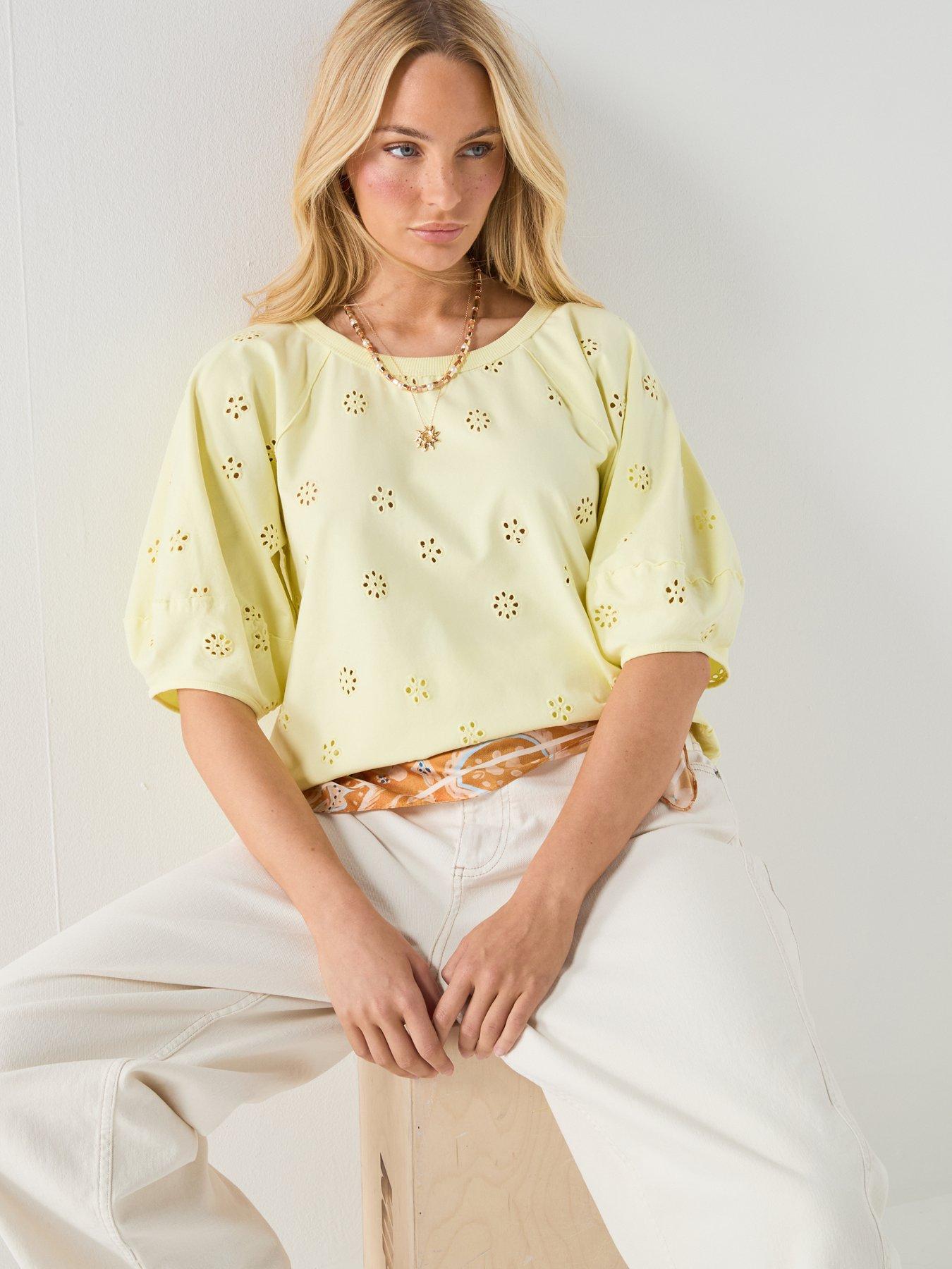 Image 6 of 6 of FREE PEOPLE Jessie Eyelet Tee