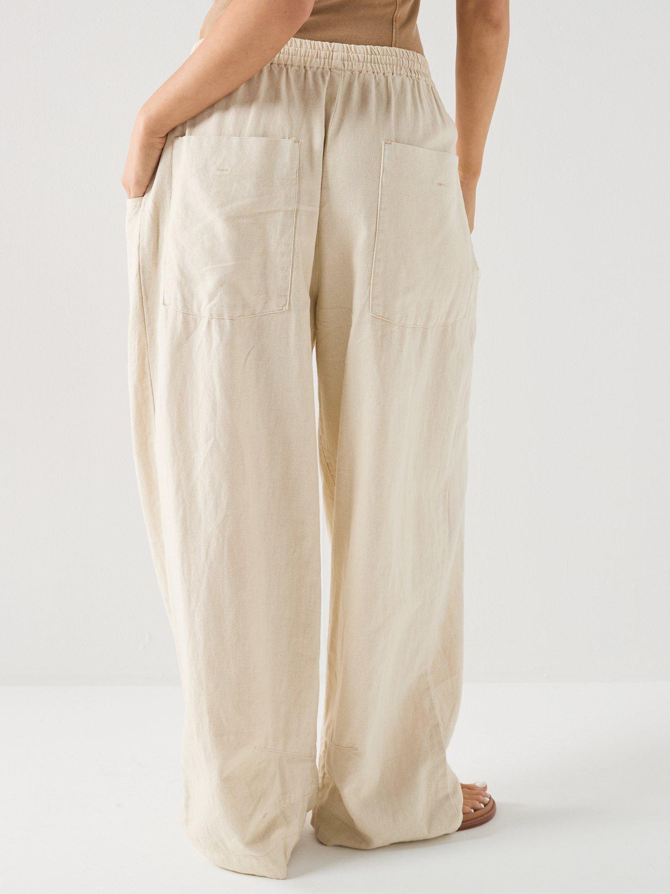 Image 2 of 6 of FREE PEOPLE Chambers Laid Back Pull On Pants - Beige