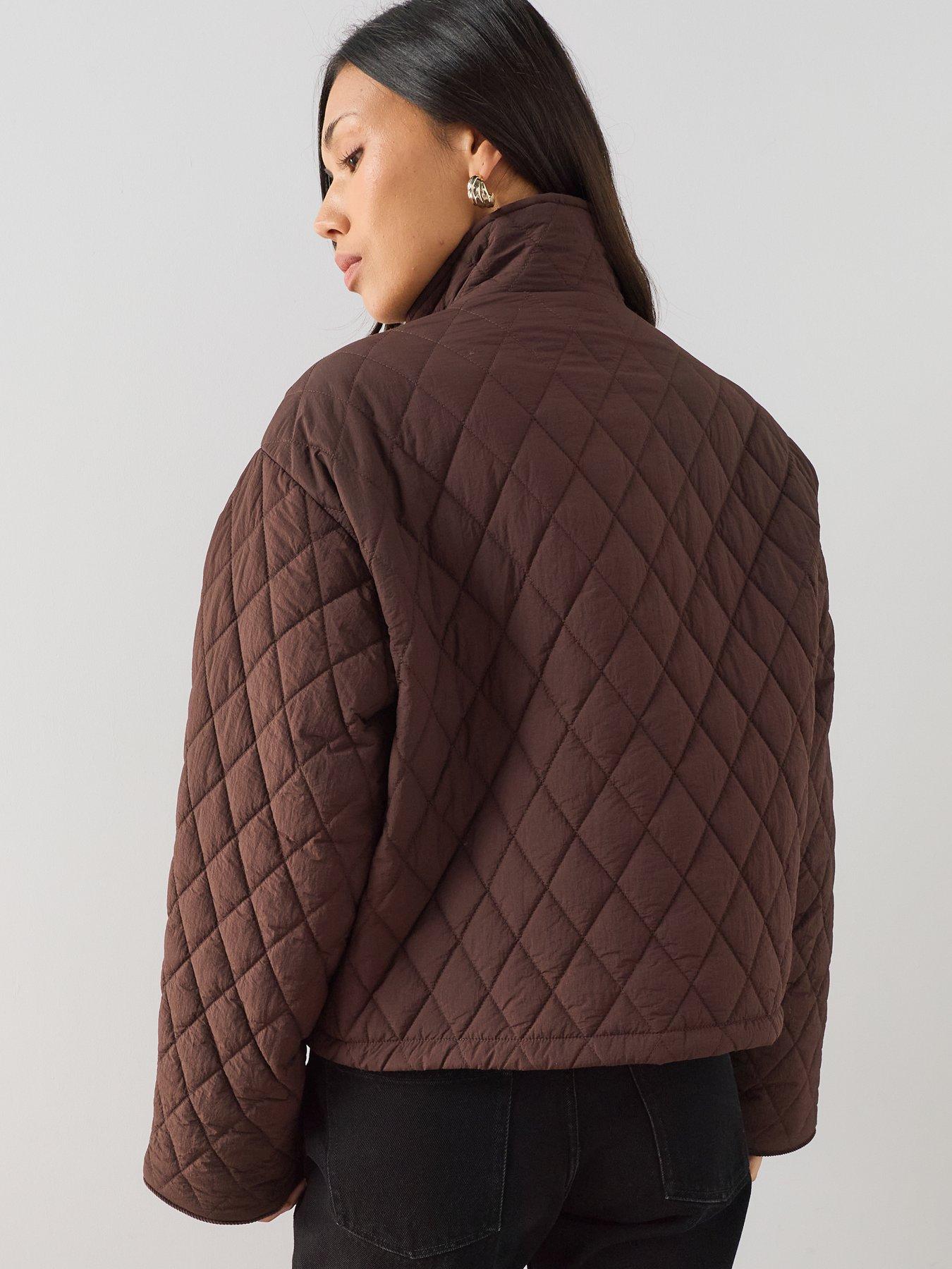 Image 2 of 7 of The Very Collection Lightweight Jacket With Cord Trim - Brown