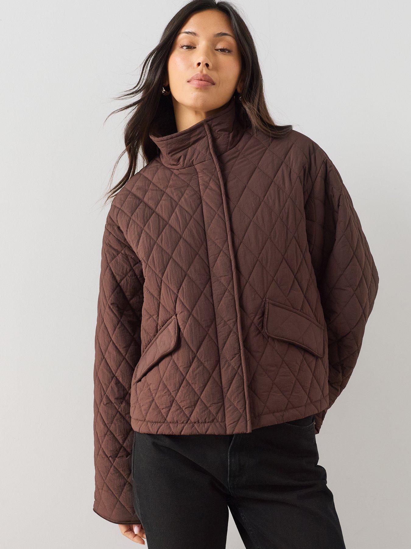Image 4 of 7 of The Very Collection Lightweight Jacket With Cord Trim - Brown
