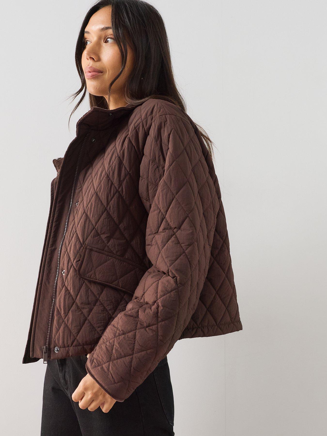 Image 5 of 7 of The Very Collection Lightweight Jacket With Cord Trim - Brown