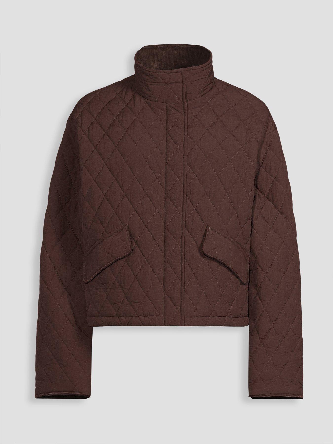 Image 7 of 7 of The Very Collection Lightweight Jacket With Cord Trim - Brown