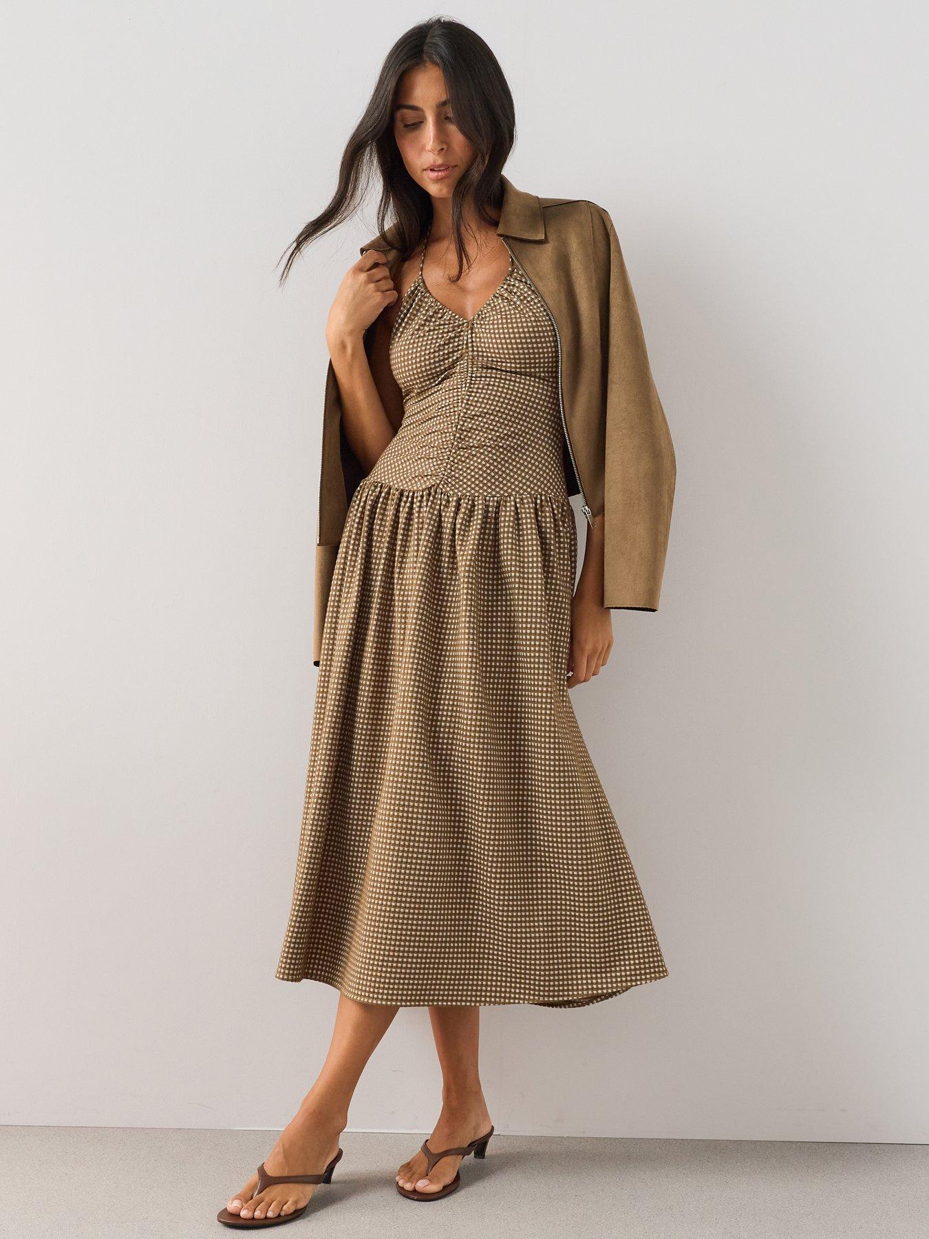 Image 3 of 7 of The Very Collection Zip Front Suedette Jacket - Brown