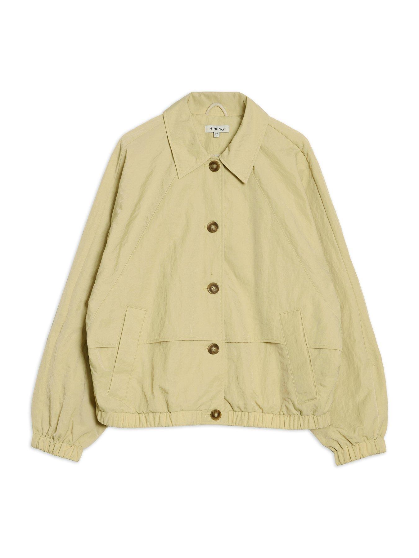  image of albaray-blouson-button-front-jacket-beige