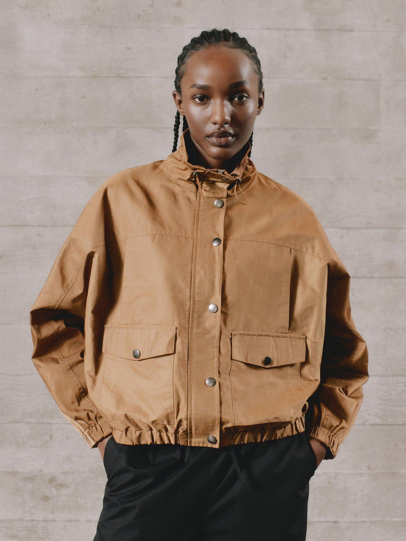 front image of albaray-windbreaker-jacket-beige
