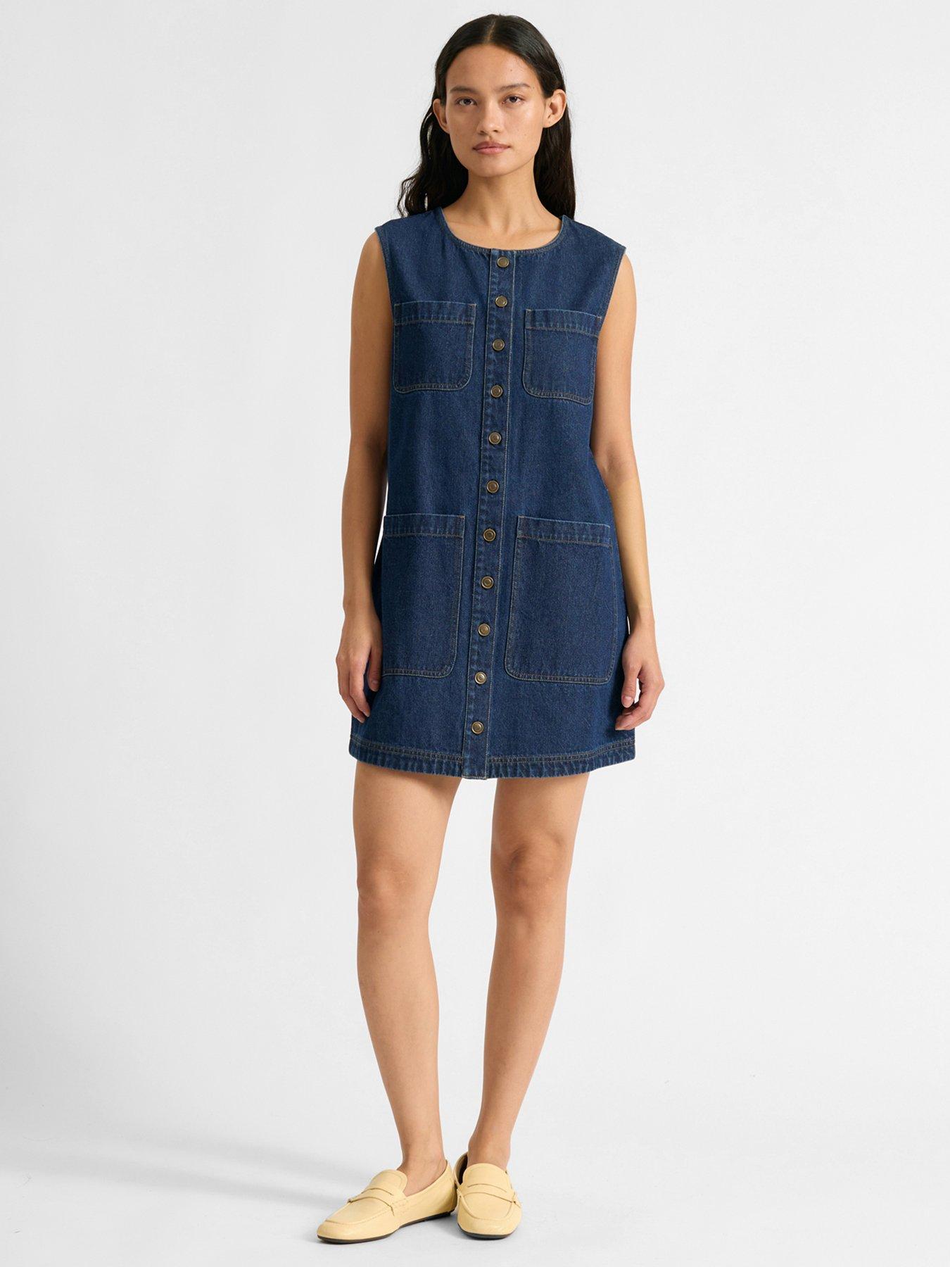 Albaray Denim 4 Pocket Short Dress - Blue
