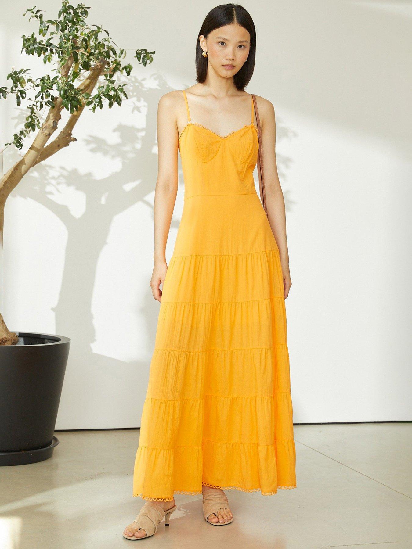 Jovonna London Aneta Midaxi Dress - Orange