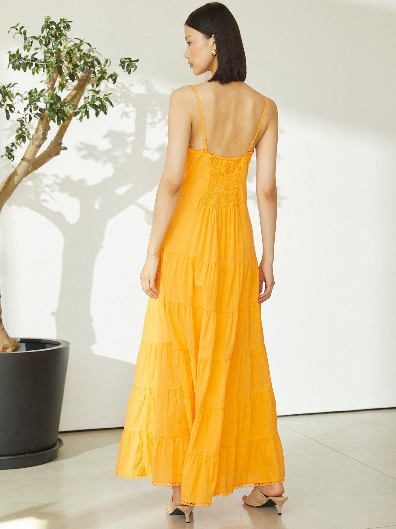Image 2 of 2 of Jovanna Aneta Midaxi Dress - Orange