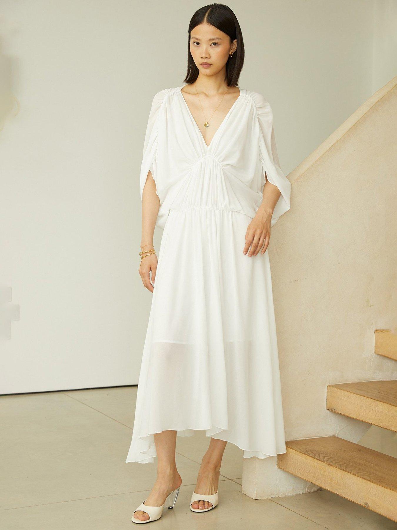 Jovonna London Tullies Midi Dress - White