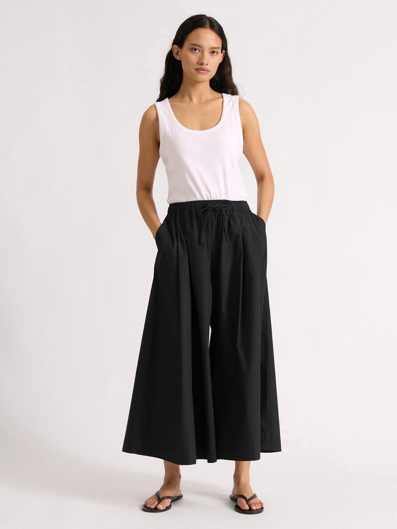  image of albaray-cotton-wide-leg-culottes