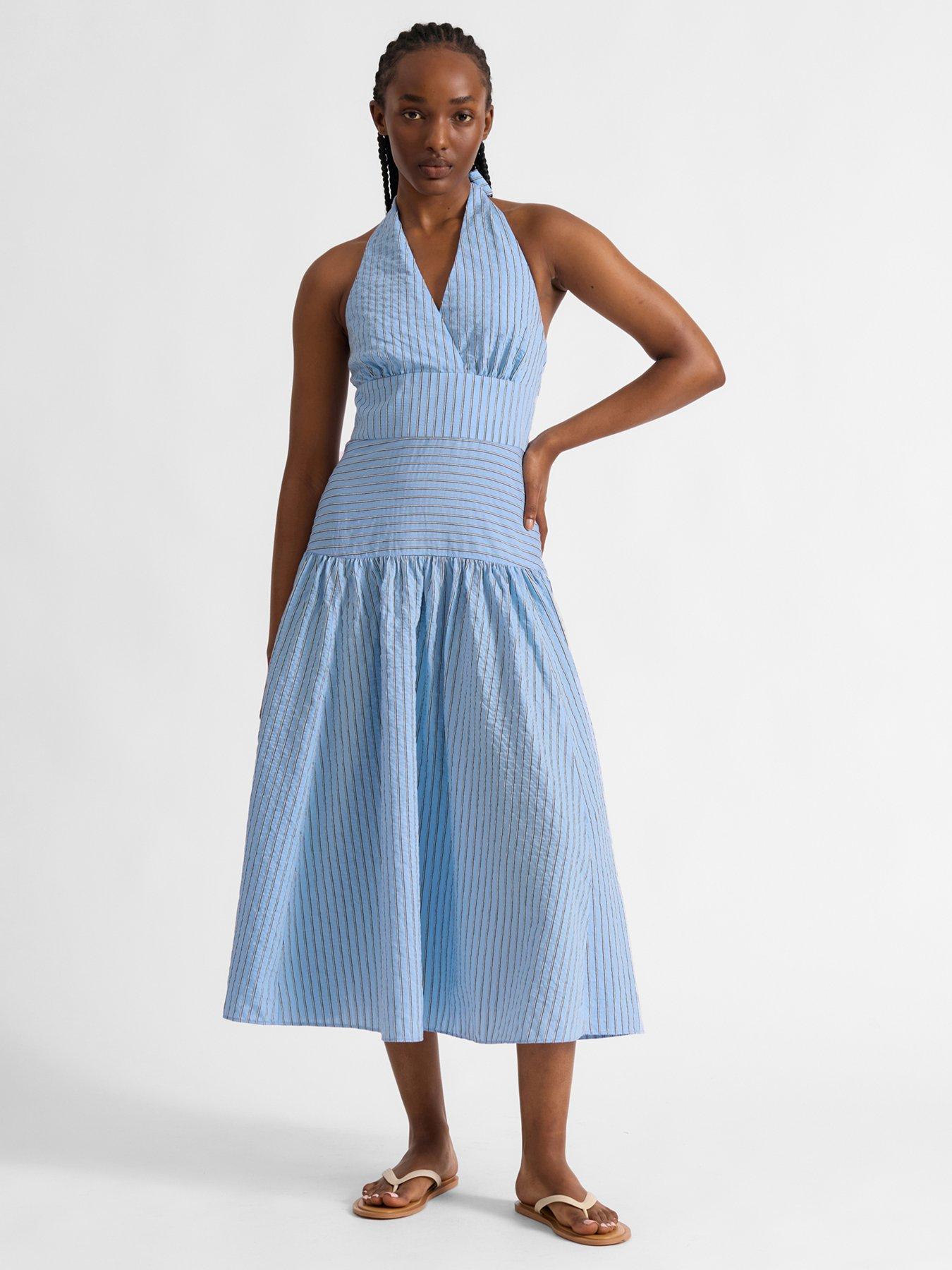 Albaray Blue Stripe Sun Dress