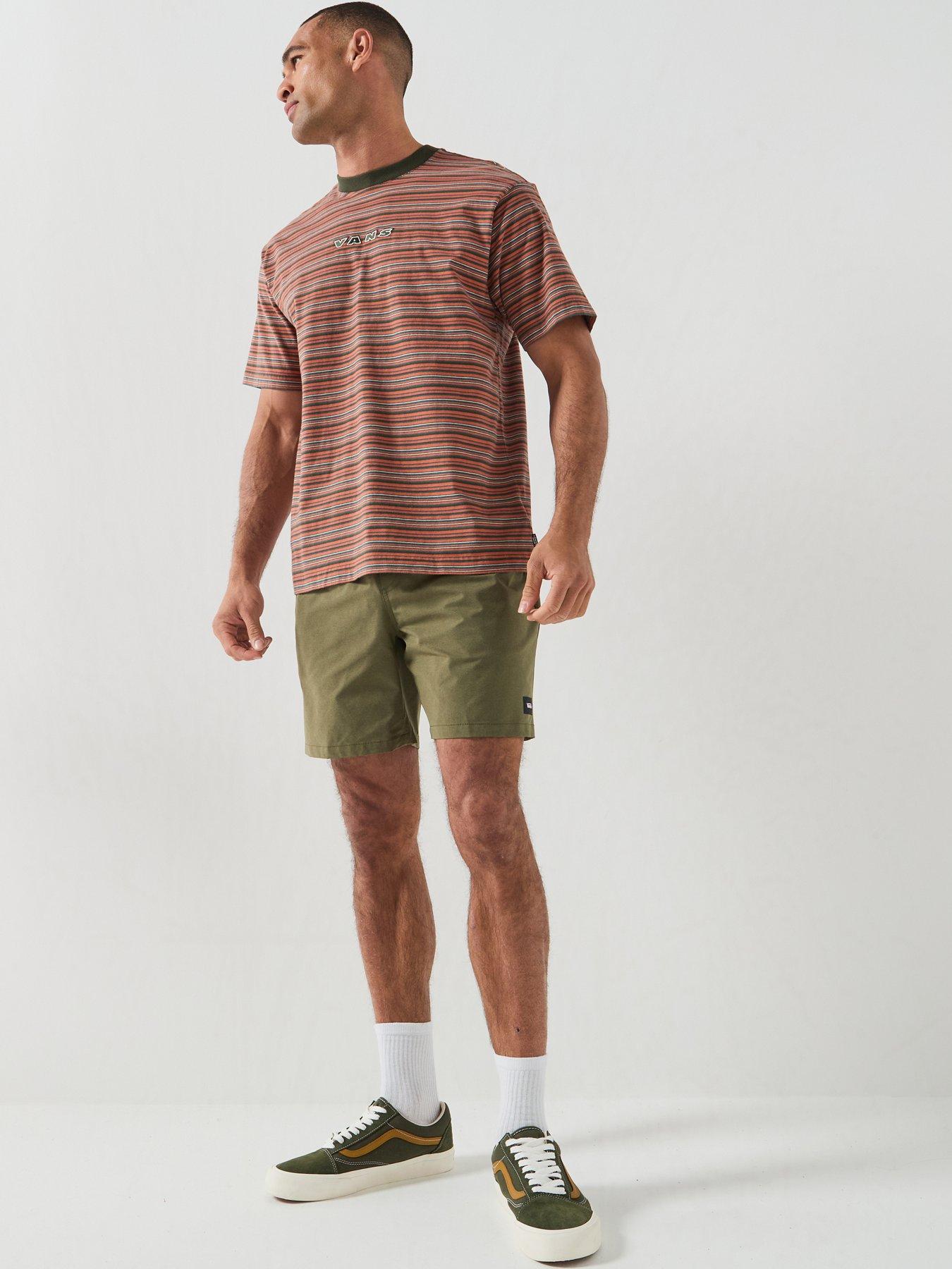 Image 3 of 5 of Vans Mens Cameron Stripe Short Sleeve Knit T-Shirt - Brown
