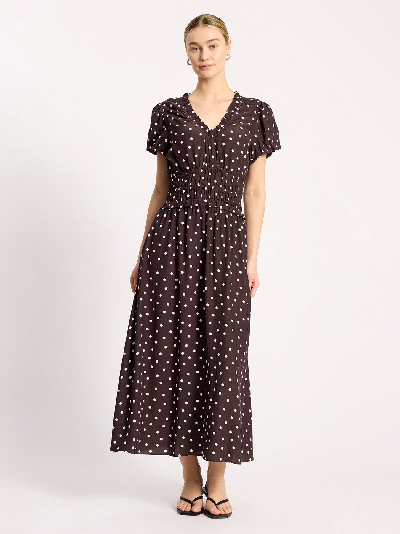 Image 1 of 4 of Albaray Spot Dress - Chocolate
