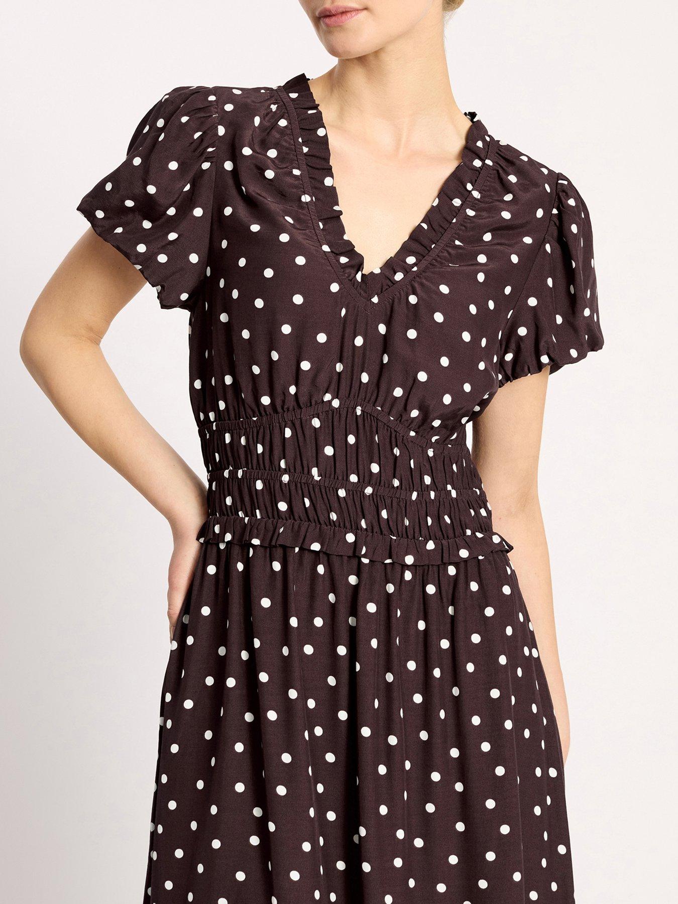 Image 3 of 4 of Albaray Spot Dress - Chocolate