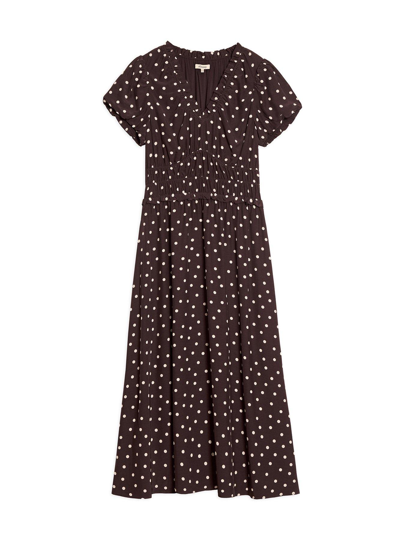 Image 4 of 4 of Albaray Spot Dress - Chocolate