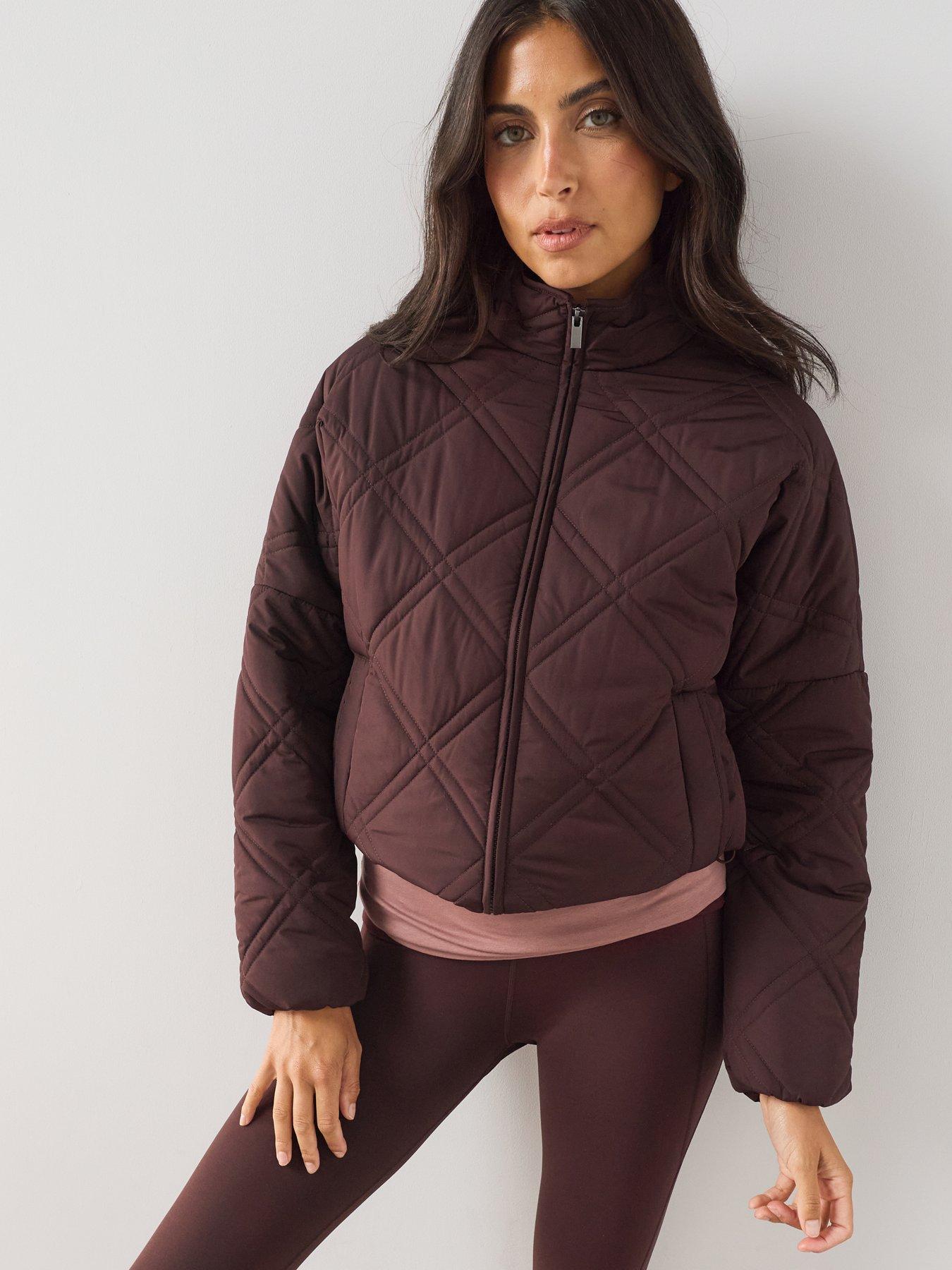 The Very Collection Lightweight Quilted Bomber Jacket - Brown