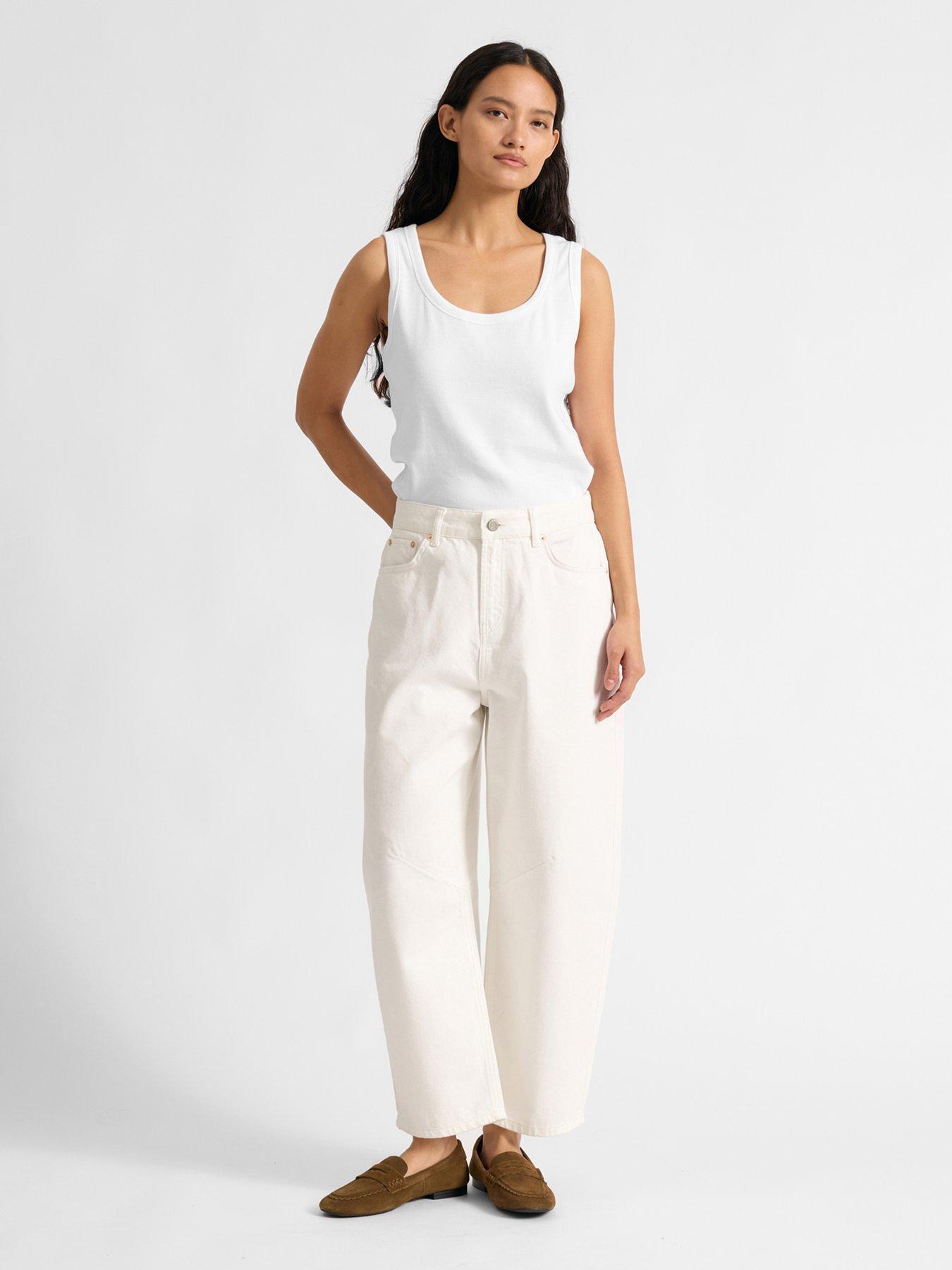 Albaray Barrel Jeans - White