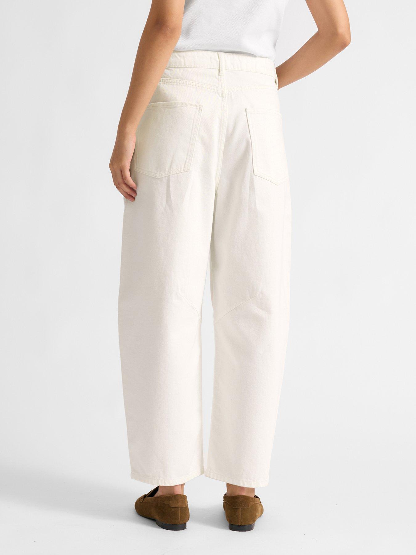 stillFront image of albaray-barrel-jeans-white