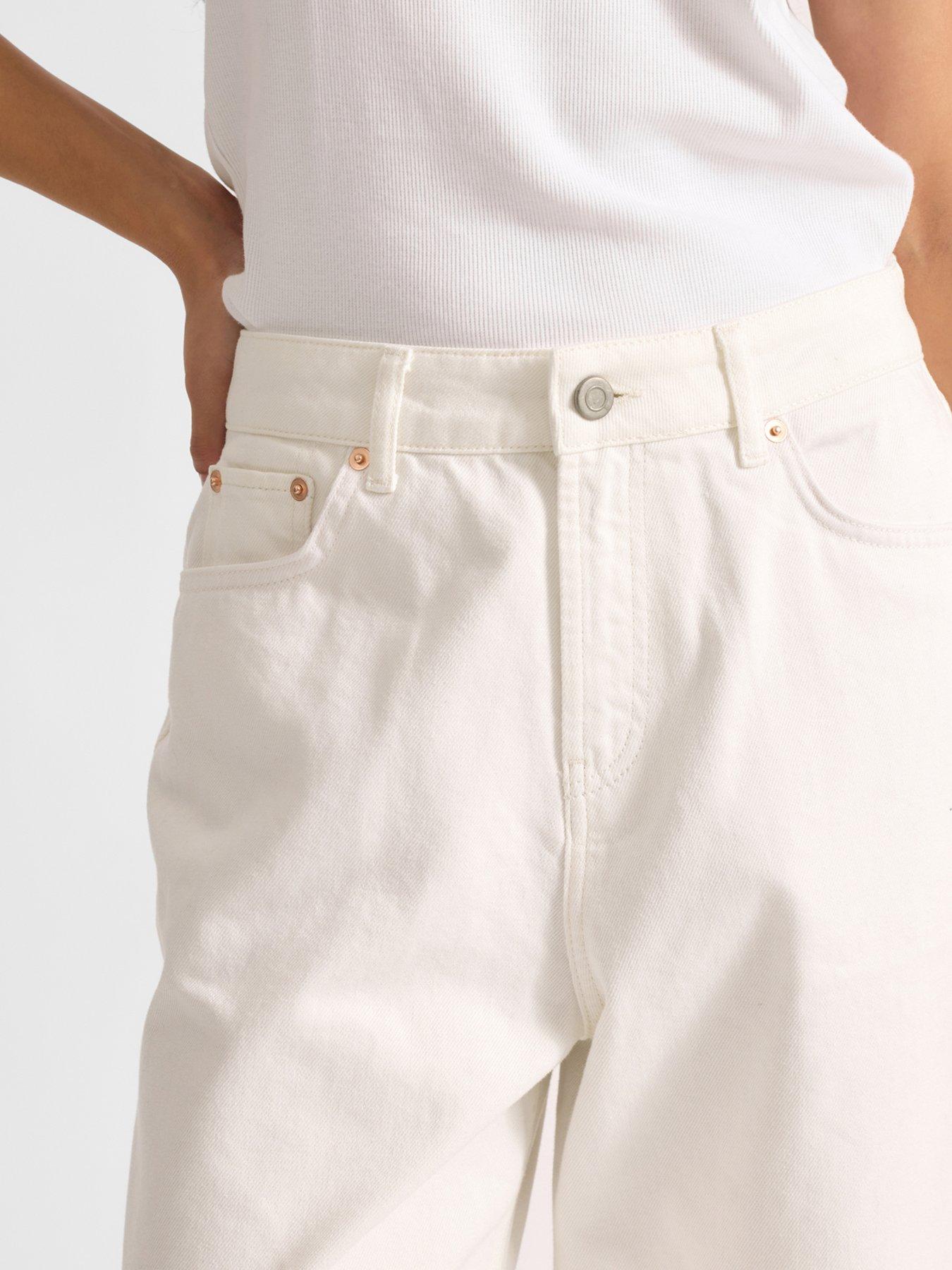  image of albaray-barrel-jeans-white