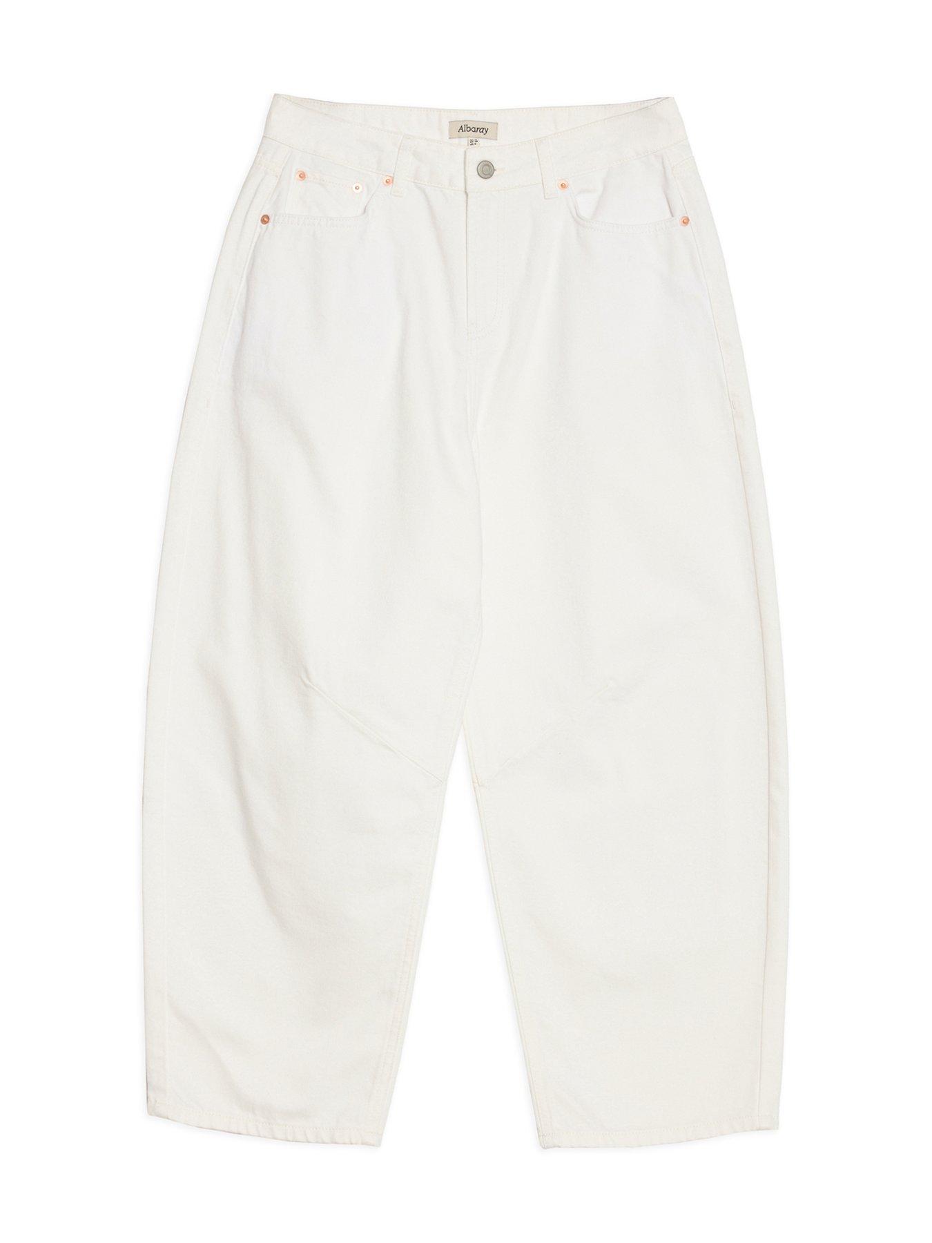  image of albaray-barrel-jeans-white
