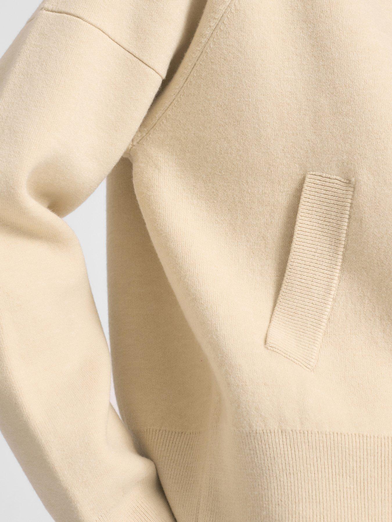  image of albaray-knitted-bomber-jacket-cream