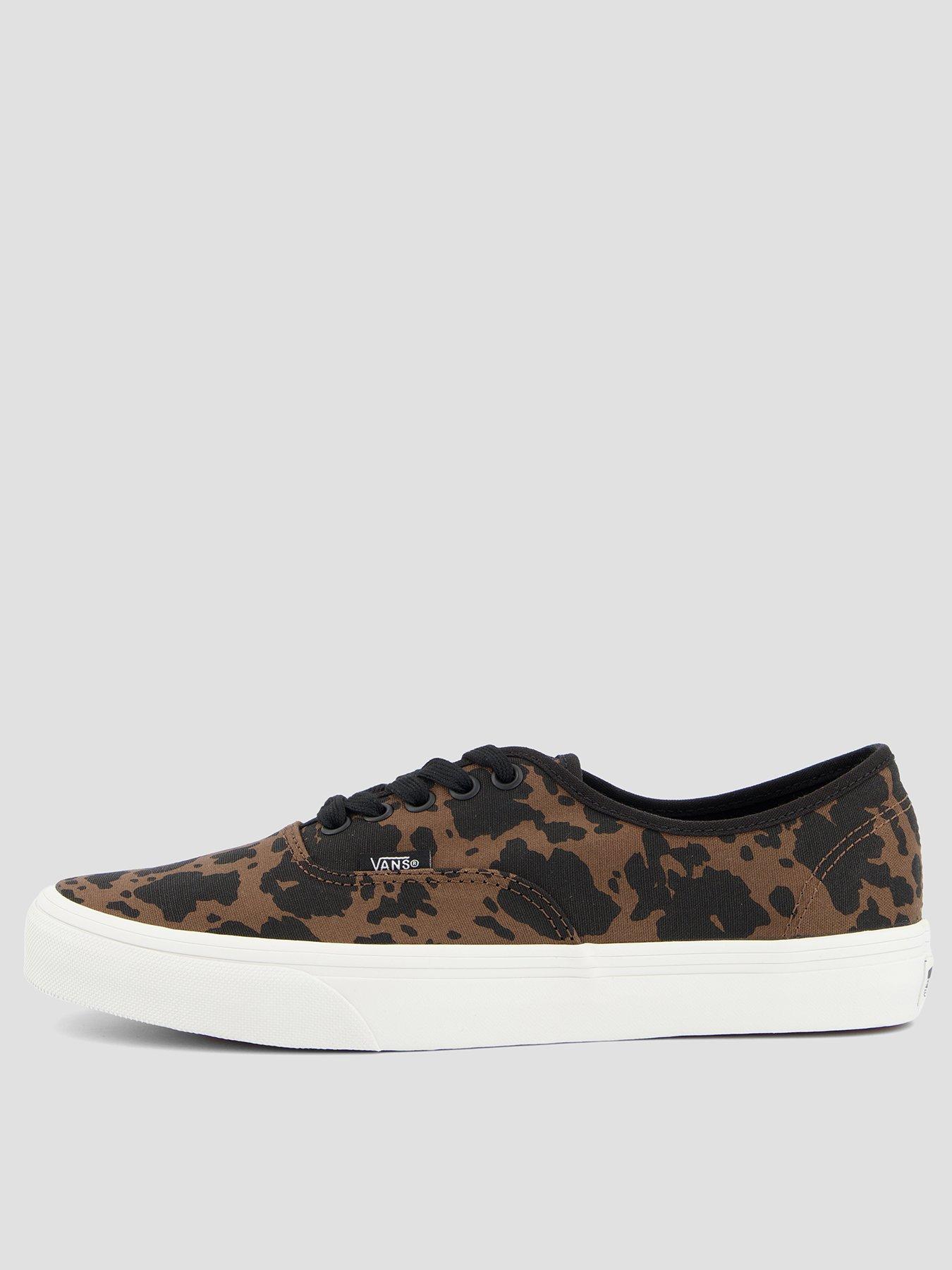 Vans Womens Authentic Canvas Shoes - Brown Animal Print
