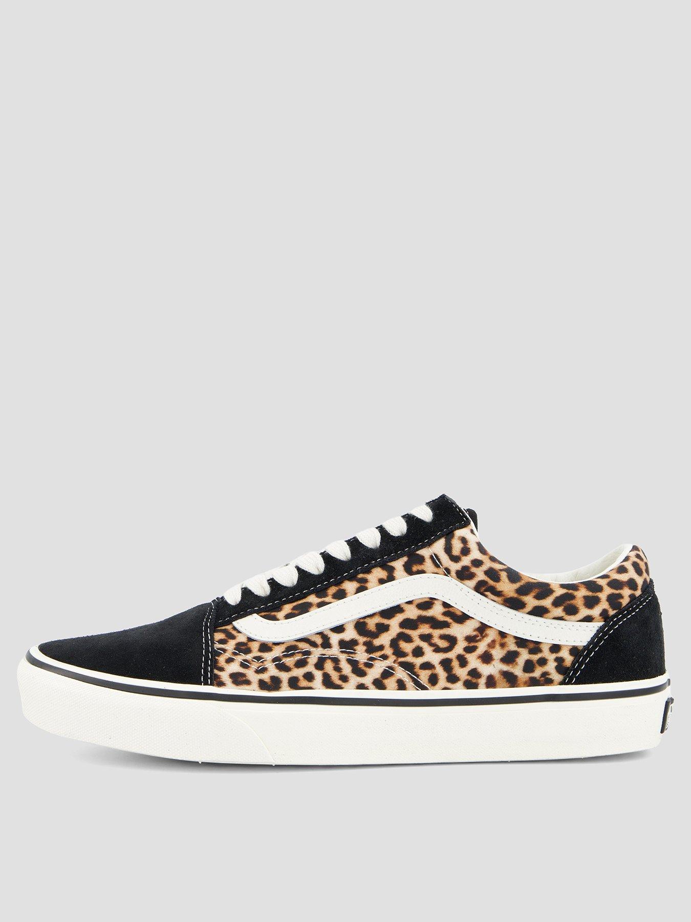 Vans Womens Old Skool Trainers - Black/leopard