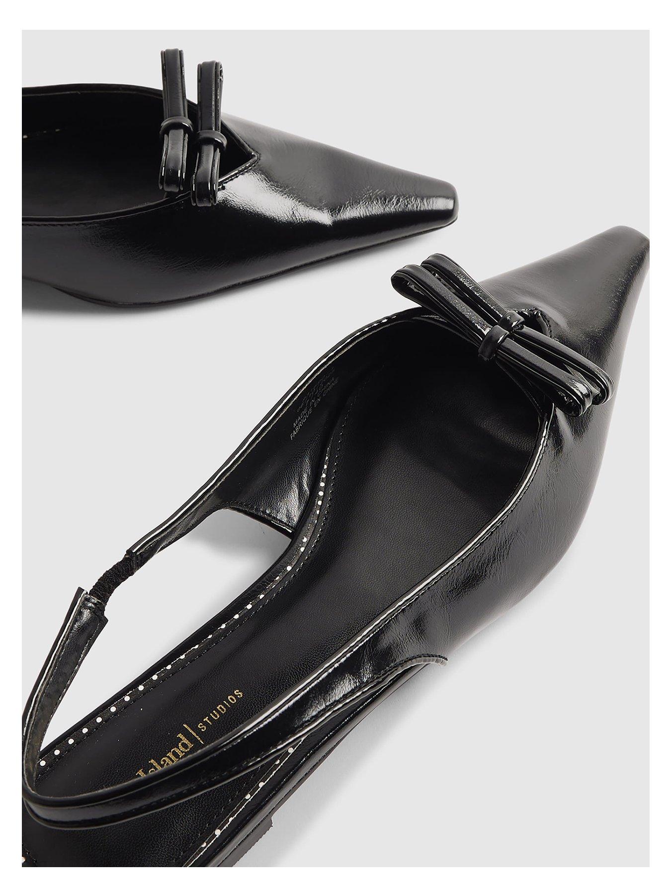  image of river-island-double-bow-sling-bk-flat-black