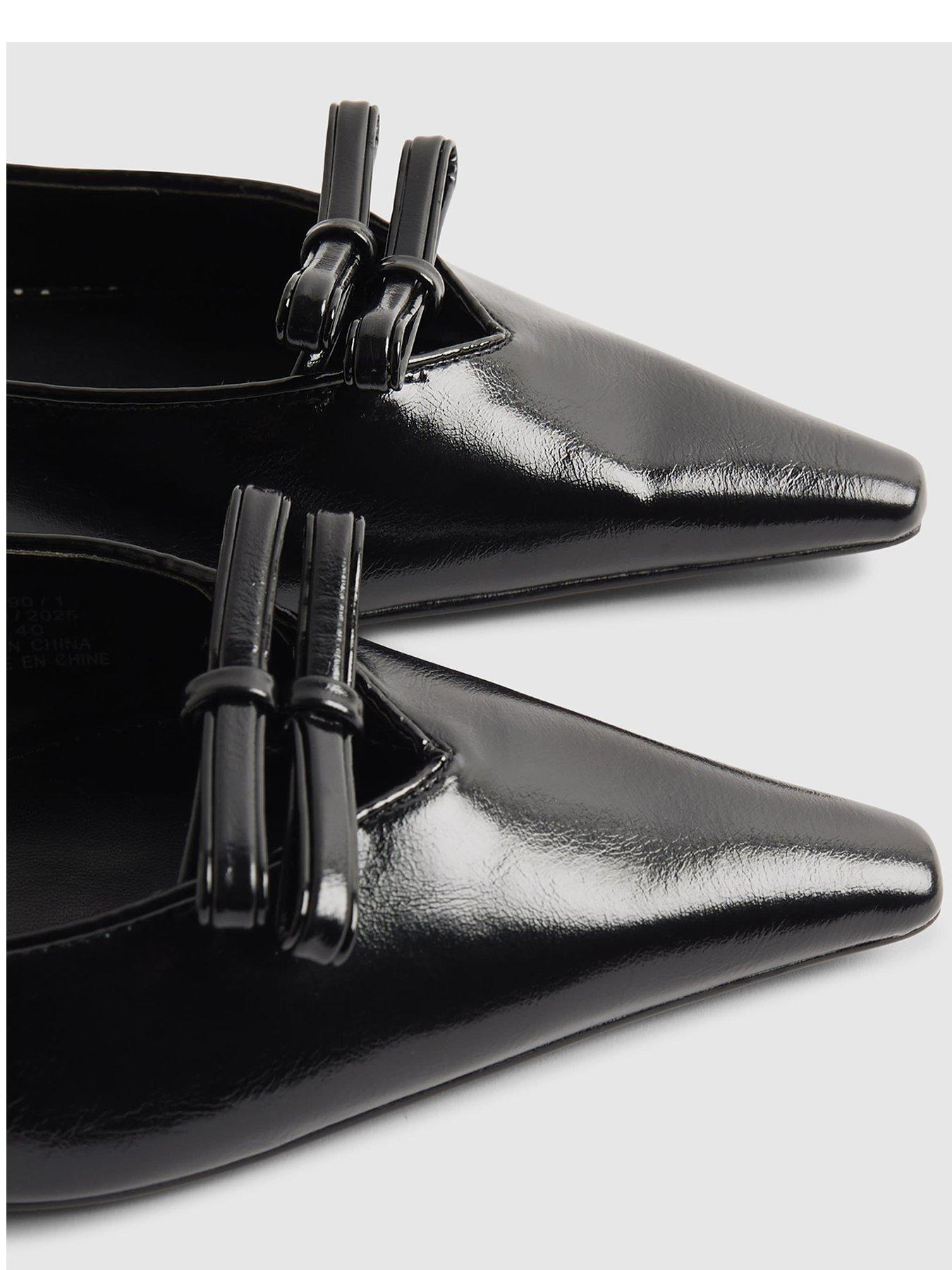  image of river-island-double-bow-sling-bk-flat-black