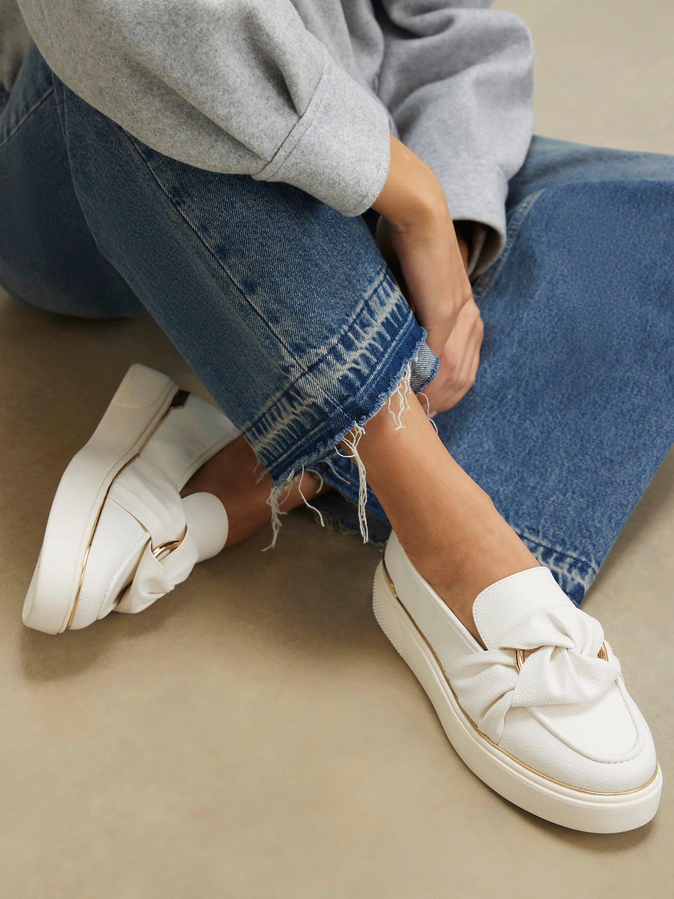 image of river-island-ring-twist-slip-on-trainer-white