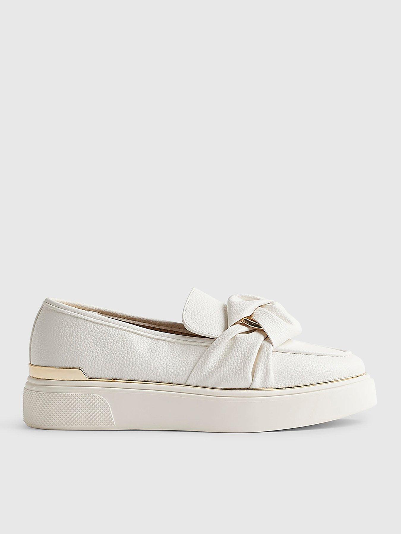  image of river-island-ring-twist-slip-on-trainer-white