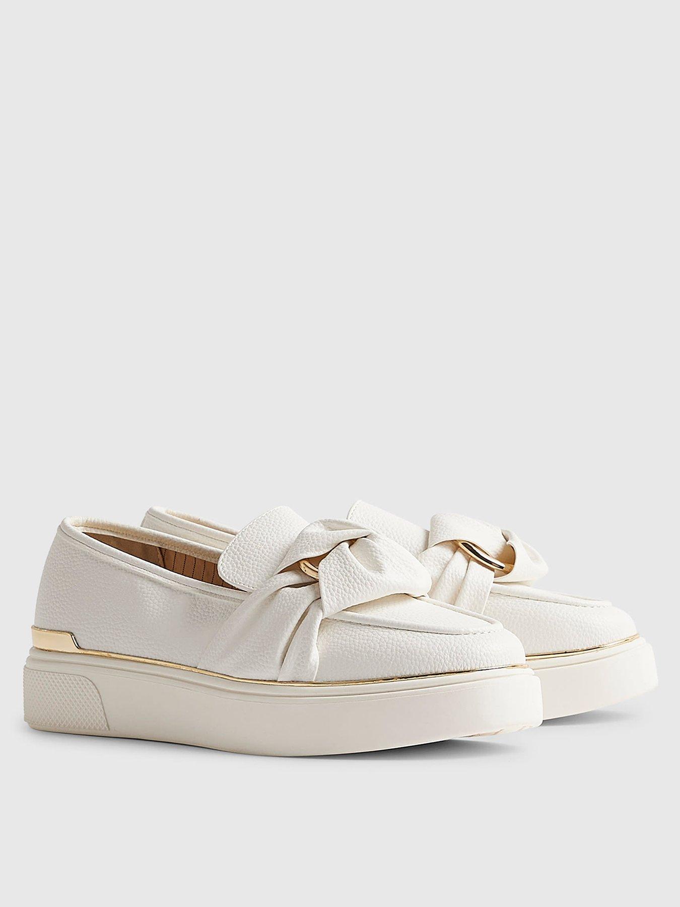  image of river-island-ring-twist-slip-on-trainer-white