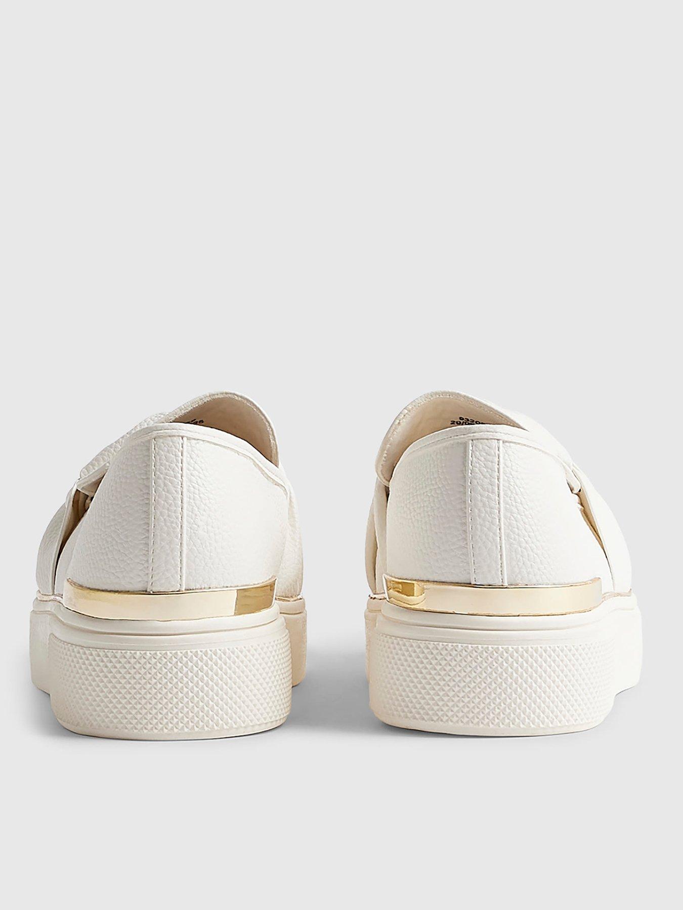  image of river-island-ring-twist-slip-on-trainer-white