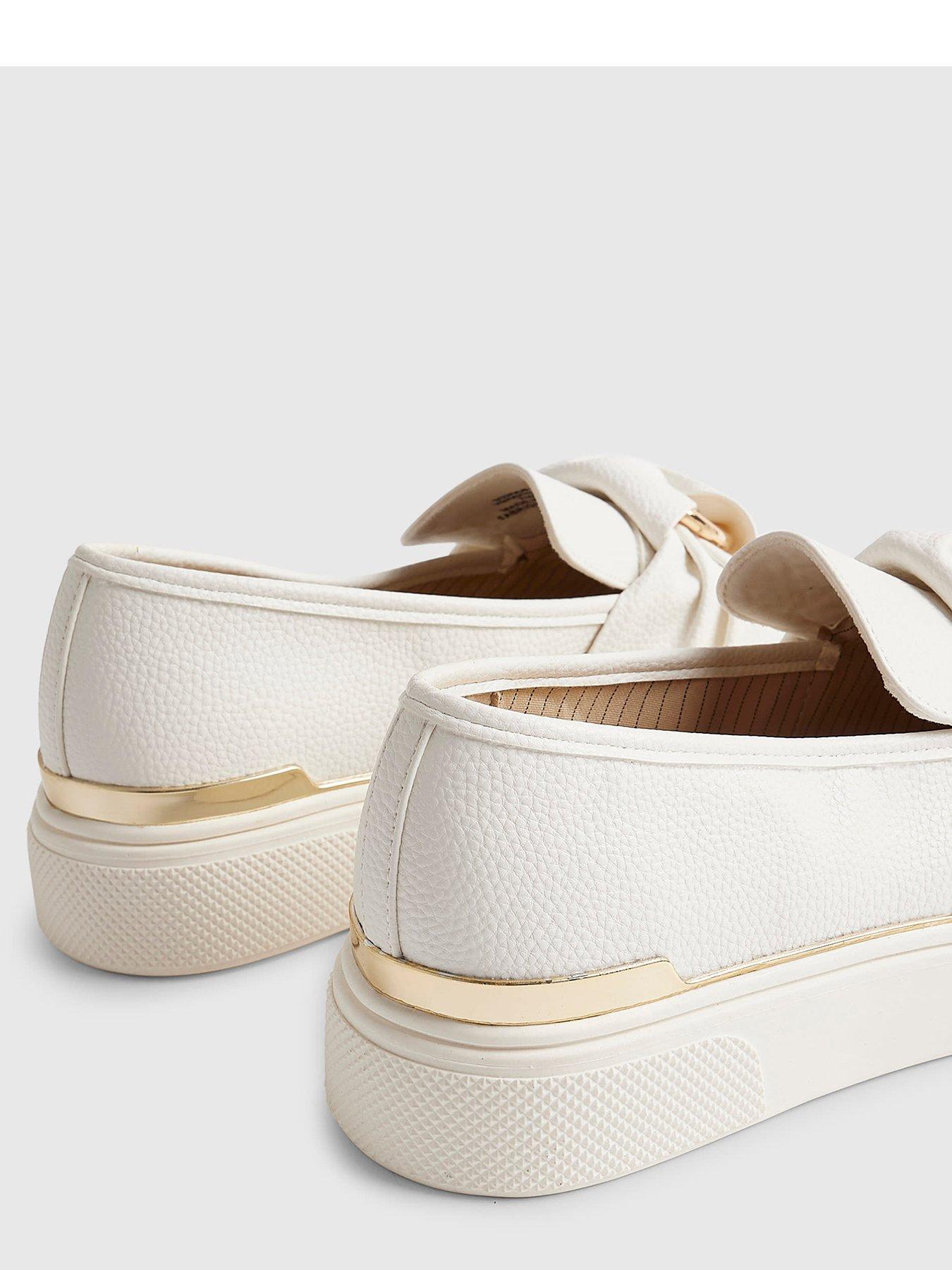  image of river-island-ring-twist-slip-on-trainer-white