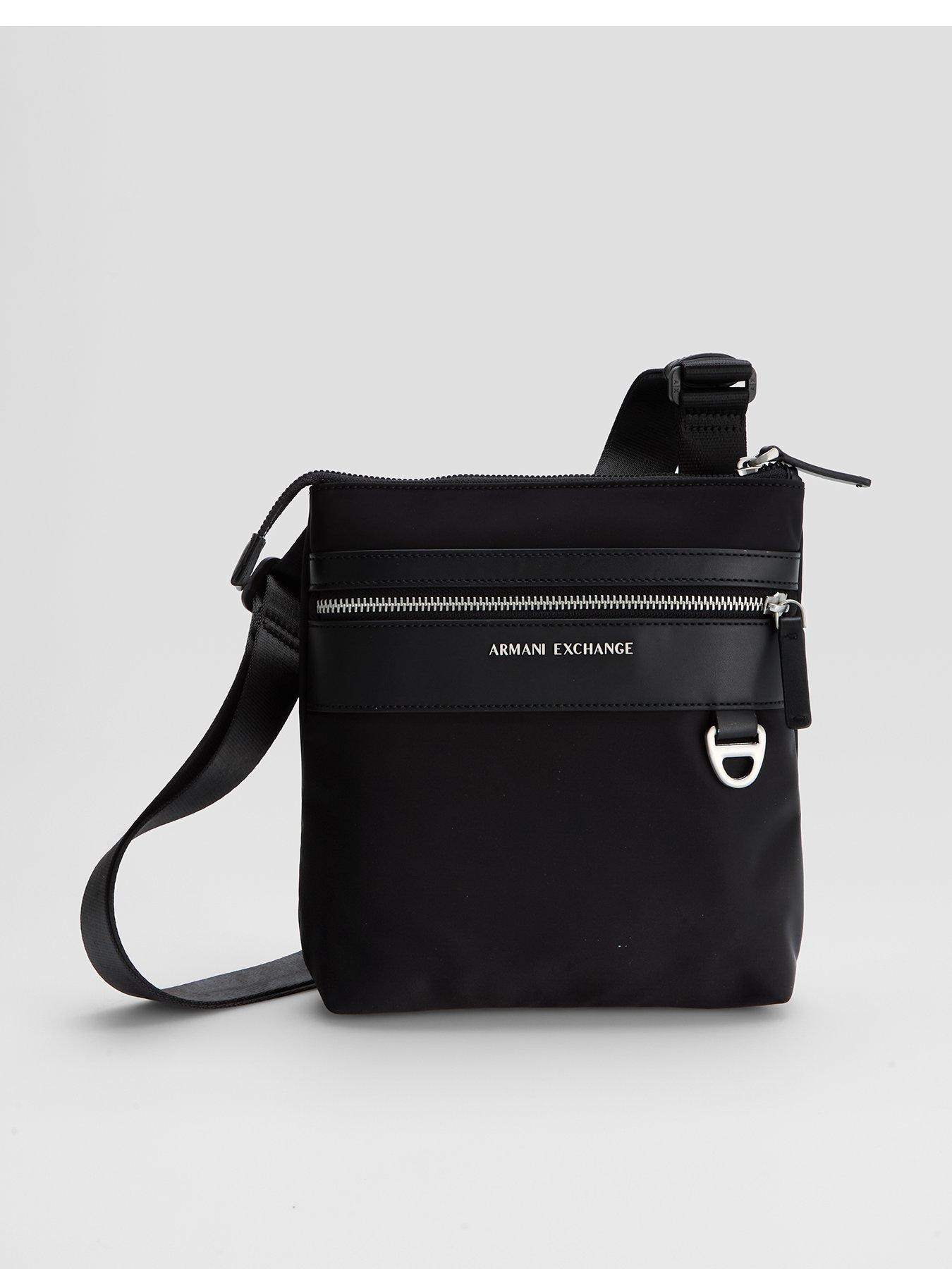 Armani Exchange Las Vegas Flat Crossbody Bag - Black
