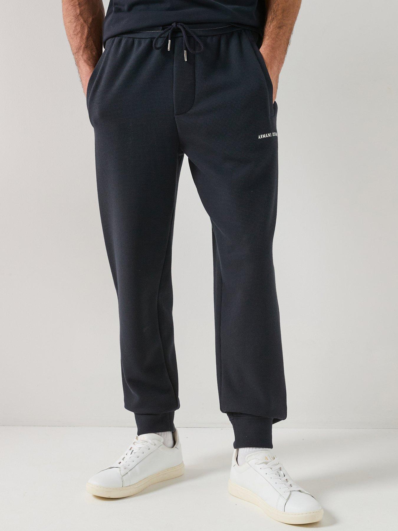 Armani Exchange Waffle Joggers - Navy