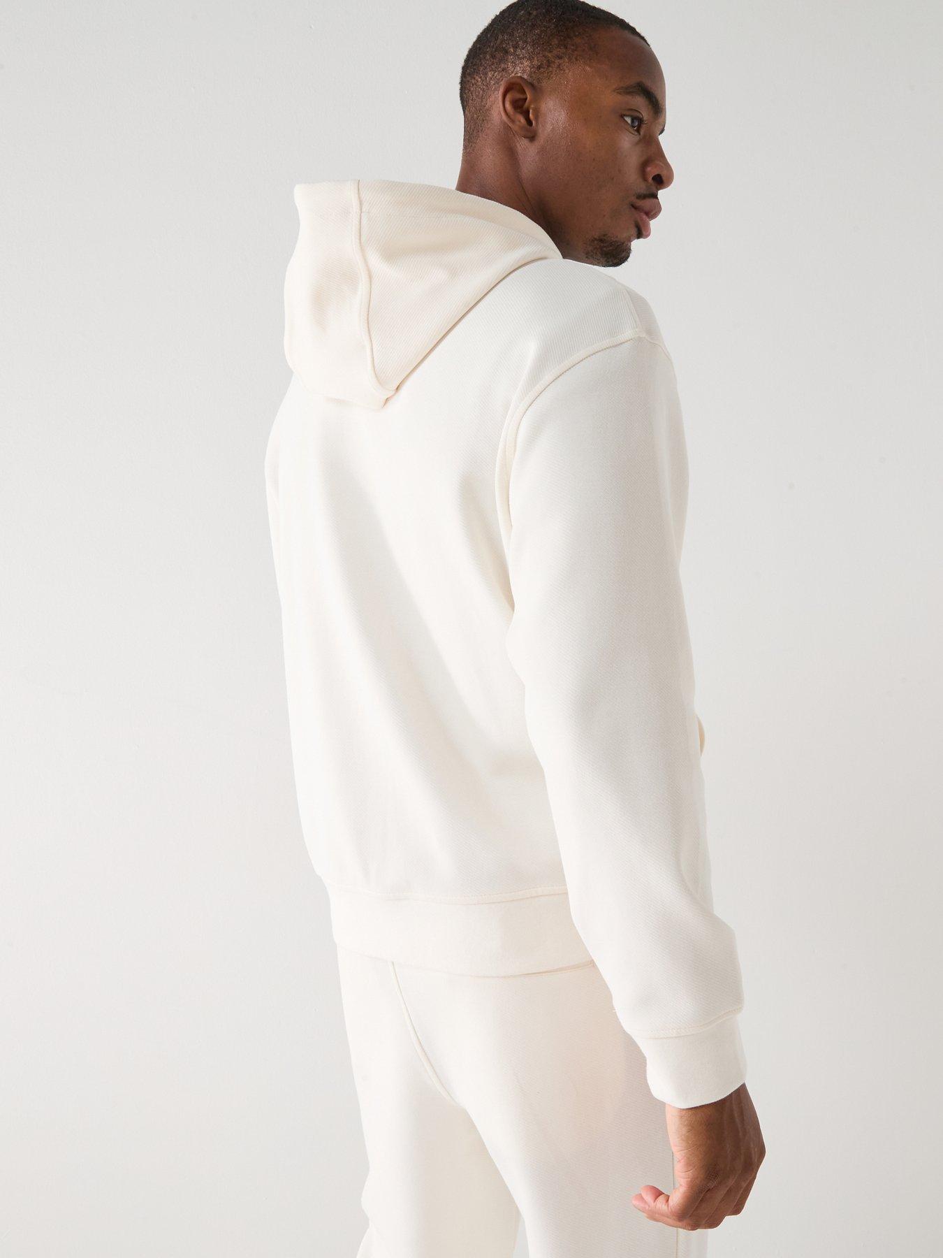  image of armani-exchange-full-zip-sweat-off-white