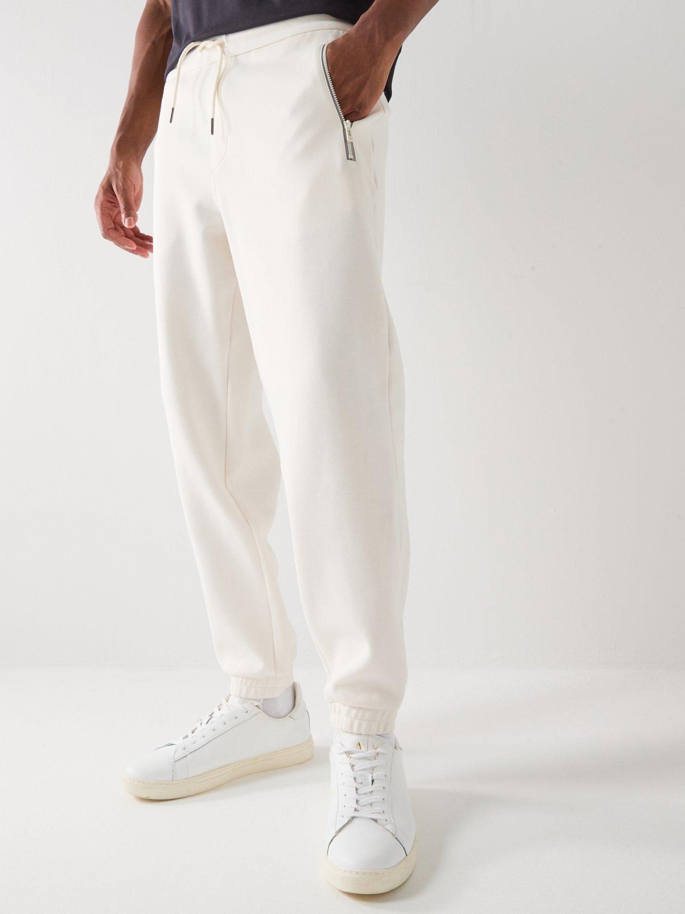  image of armani-exchange-joggers-off-white