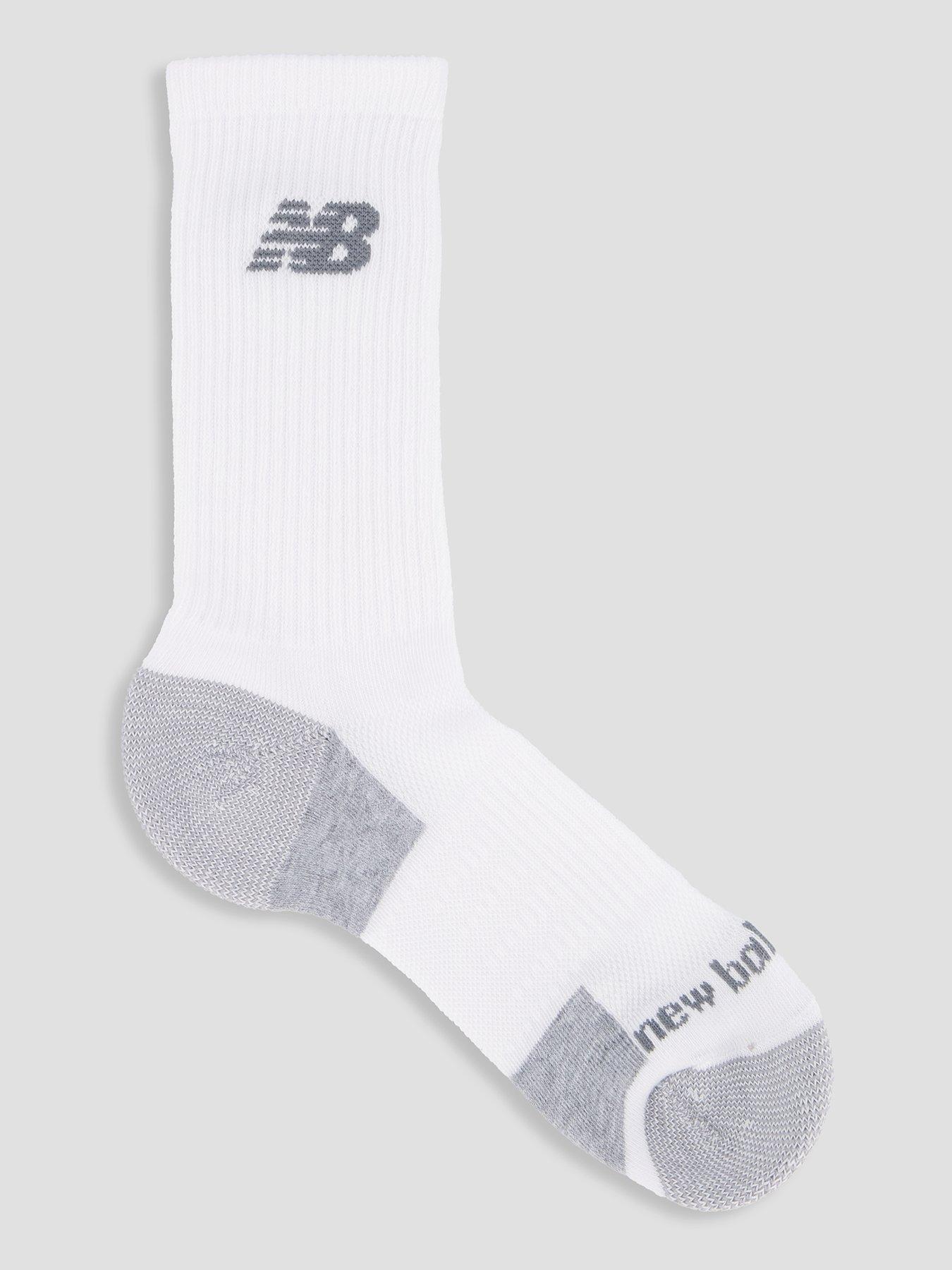 Image 2 of 4 of New Balance Performance Cushioned Crew - 3 Pack - White