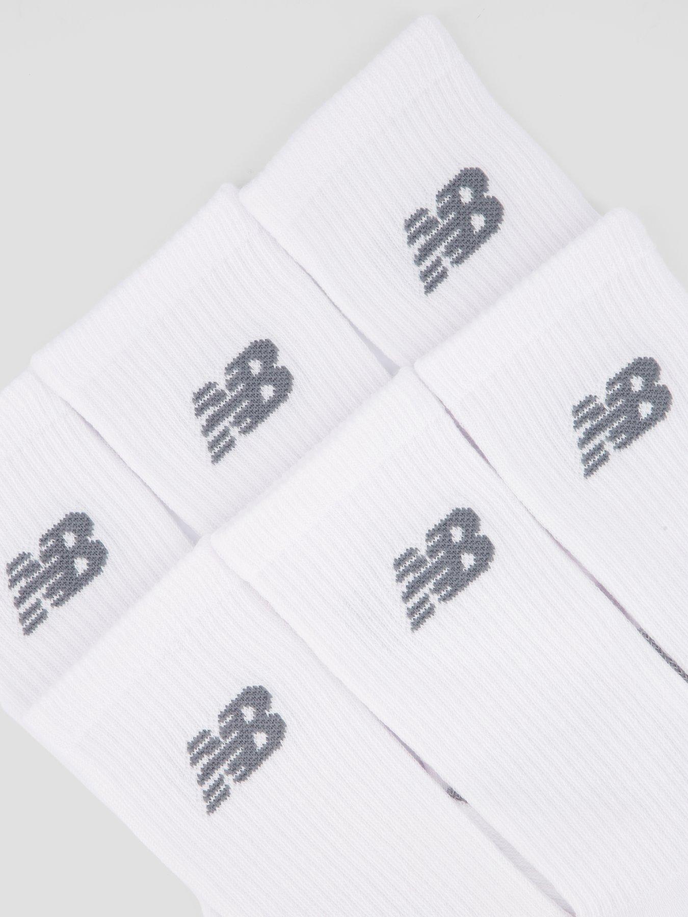 Image 4 of 4 of New Balance Performance Cushioned Crew - 3 Pack - White