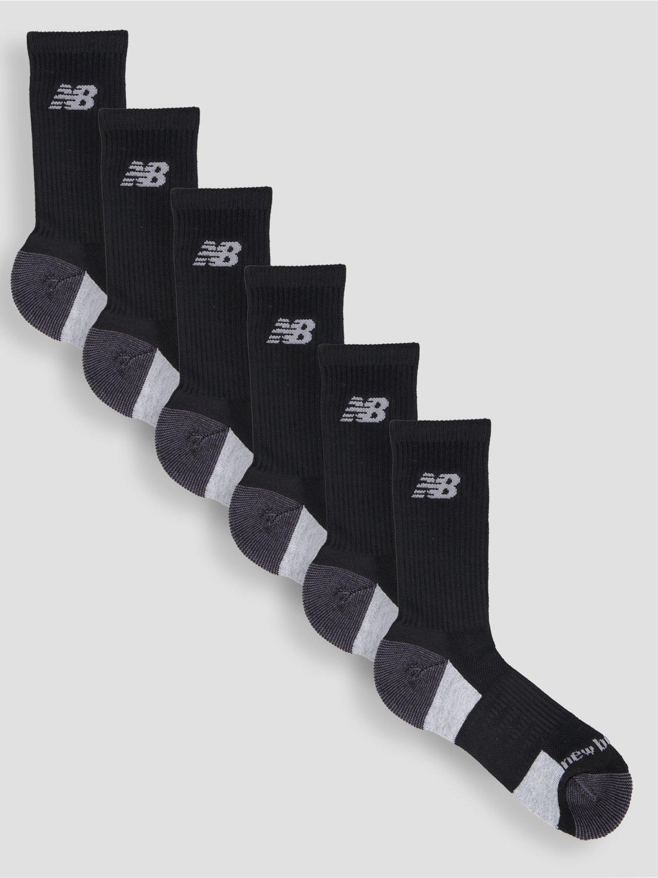 New Balance Performance Cushioned Crew - 6 Pack - Black