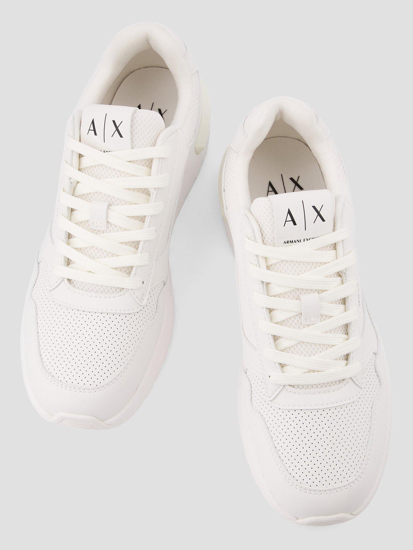  image of armani-exchange-dusseldorf-pu-mesh-trainer-off-white