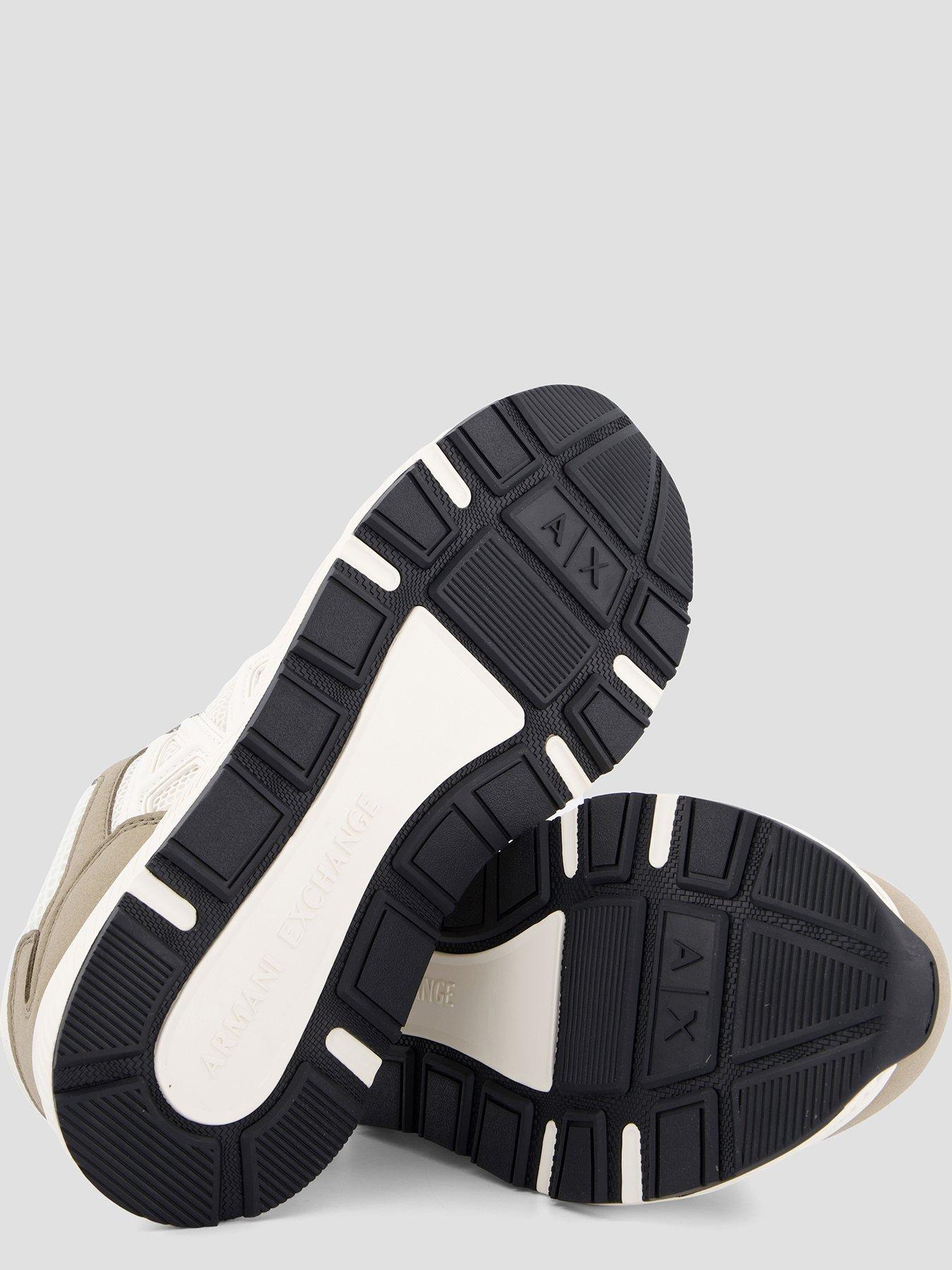  image of armani-exchange-lucky-microsuede-mesh-trainer-white