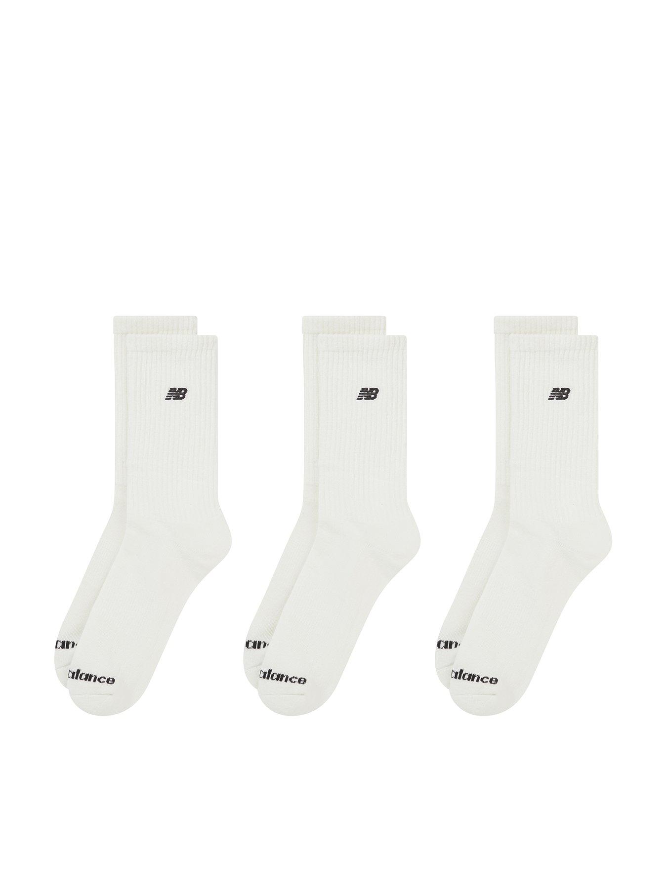 Image 1 of 3 of New Balance Nb Black Patch Logo Seasonal Crew 3 Pack Socks - Multi