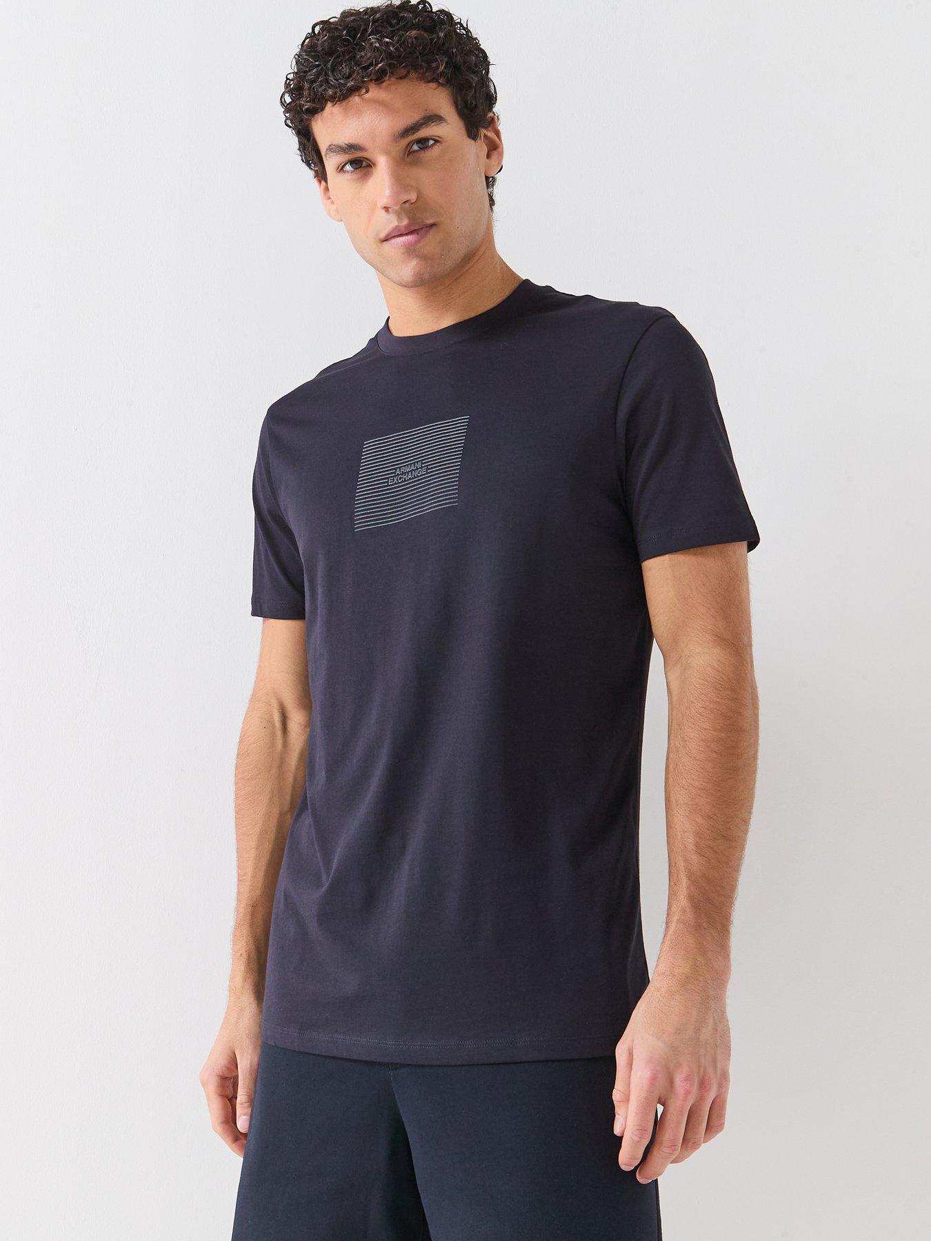Armani Exchange Box Logo T-Shirt - Navy