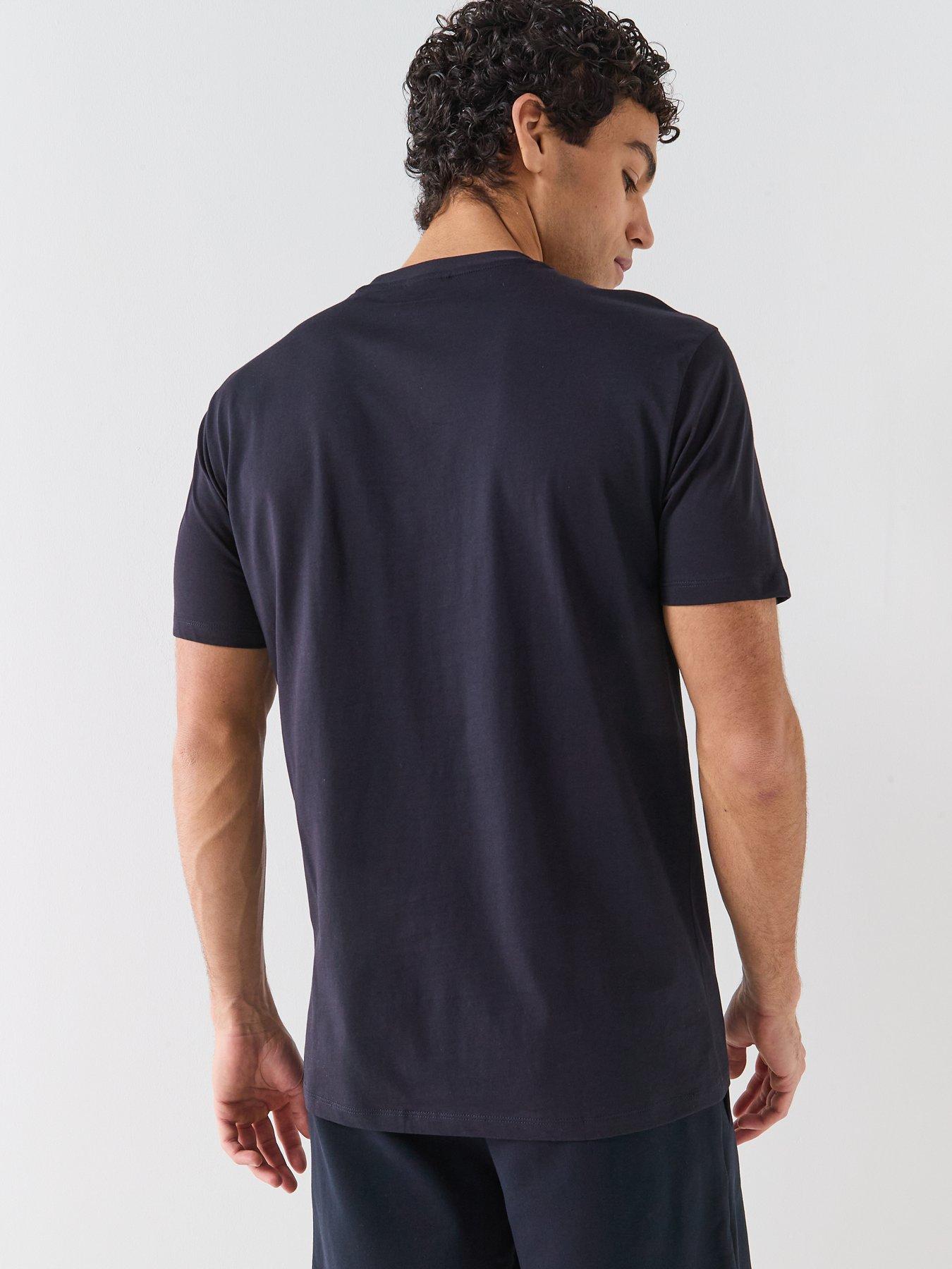  image of armani-exchange-box-logo-t-shirt-navy